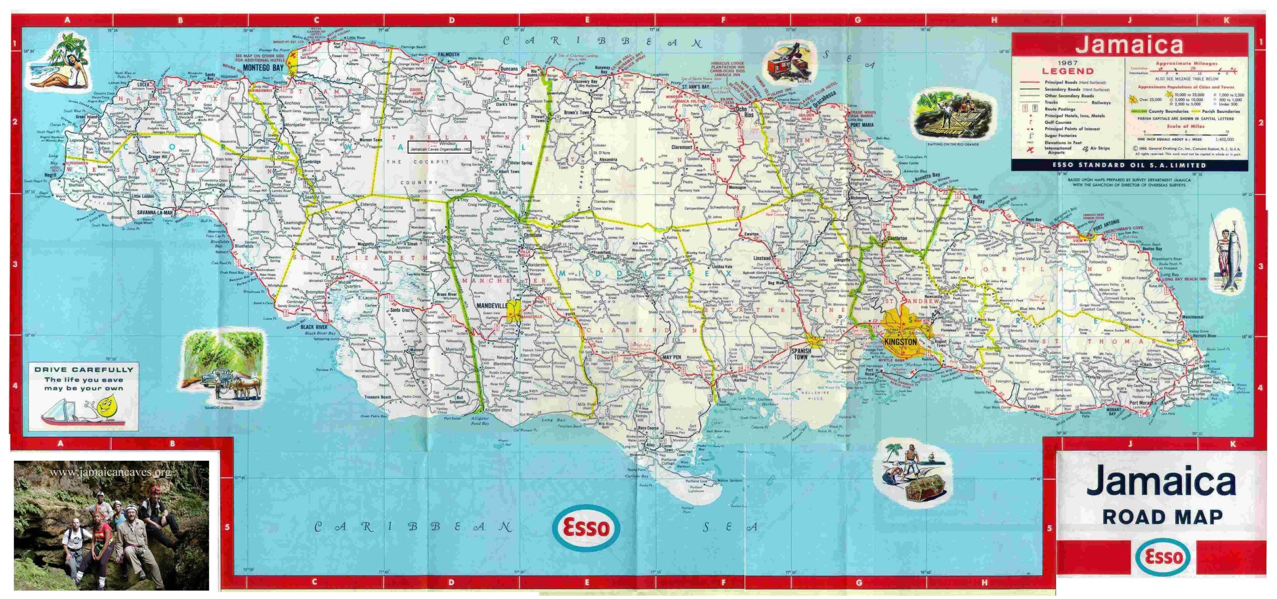 Free Printable Map Of Jamaica