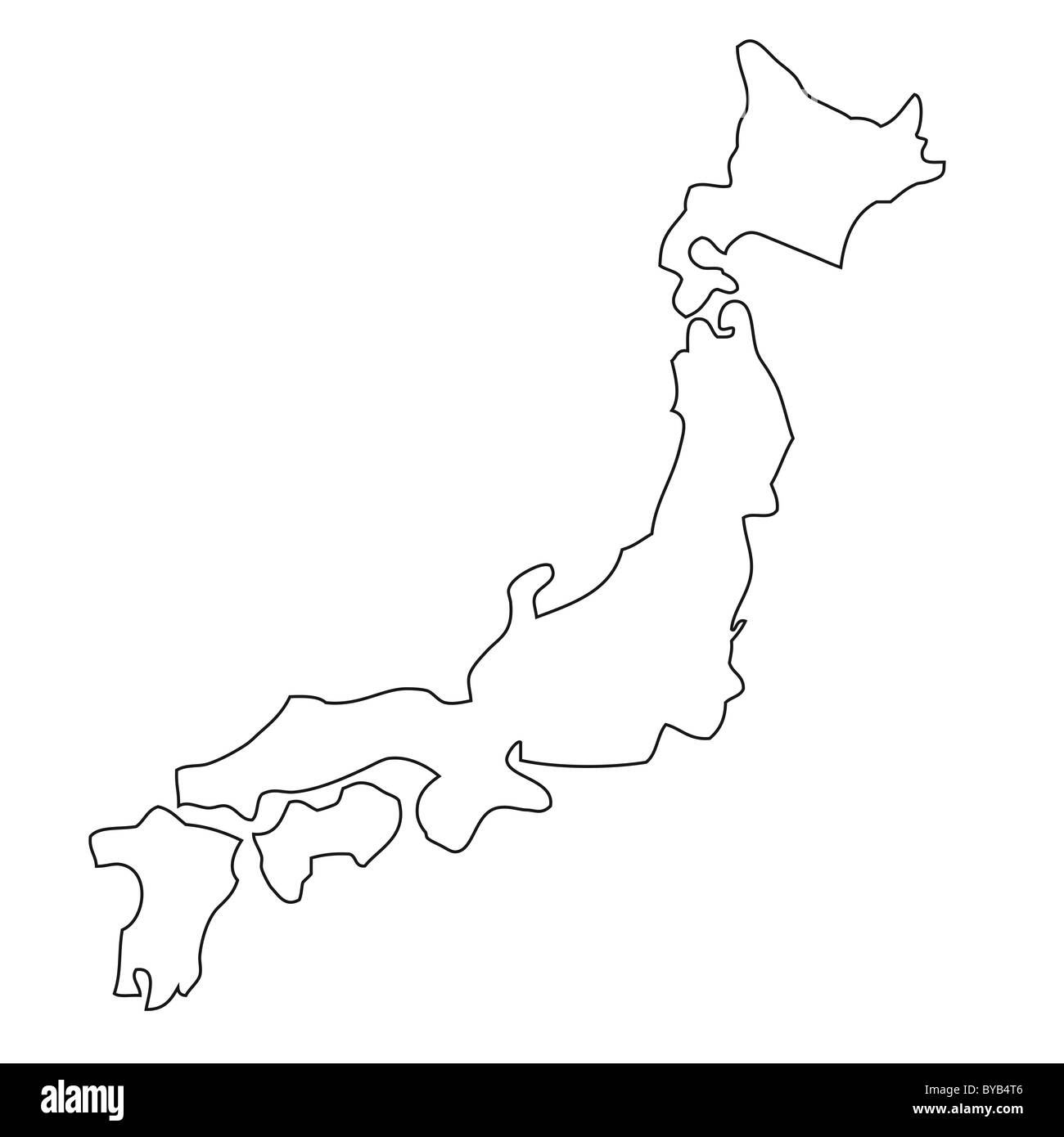 Japan Map Outline Hi res Stock Photography And Images Alamy