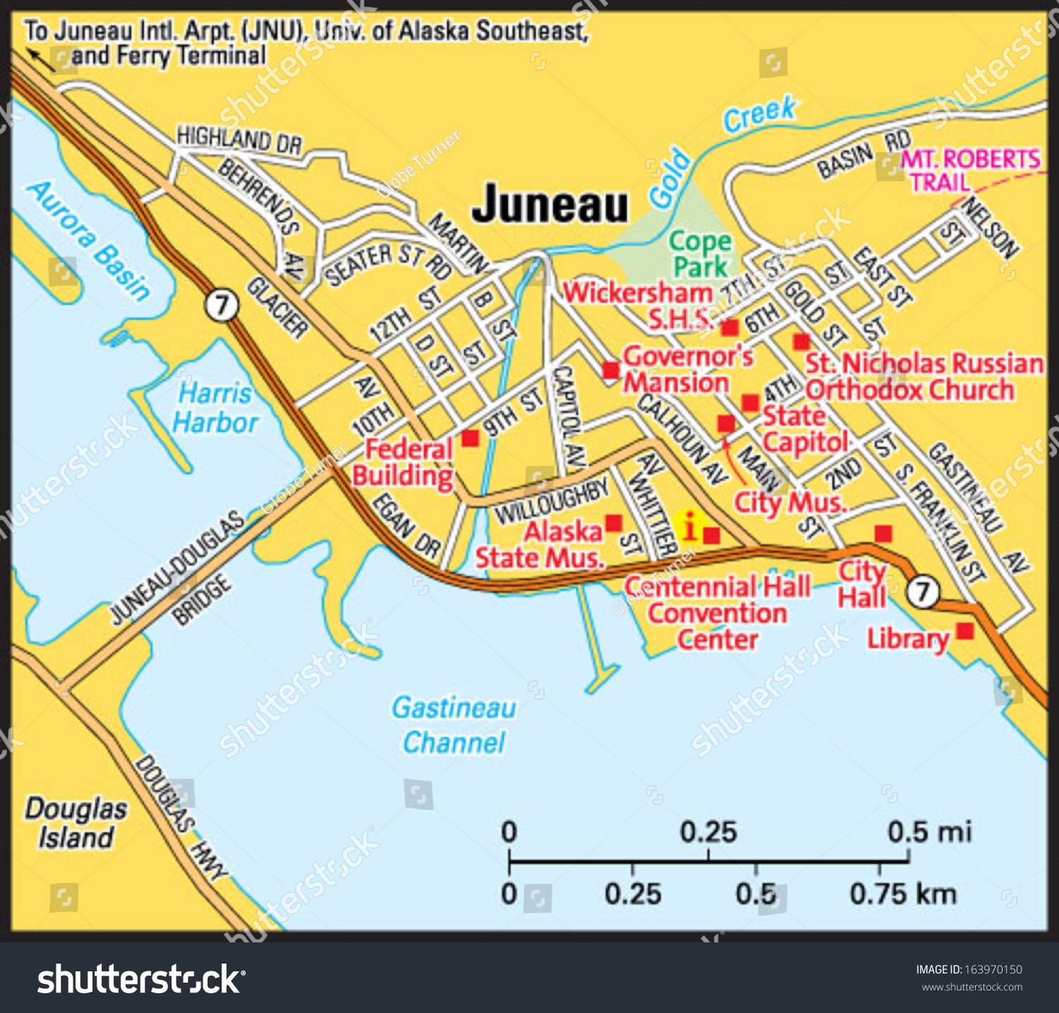 Printable Map Of Juneau Alaska