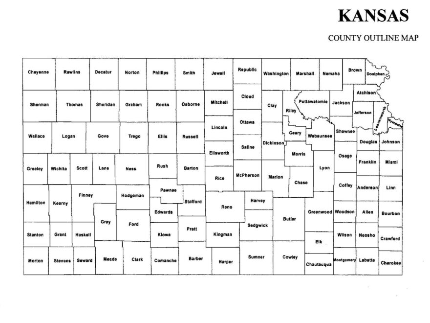 Kansas County Map Jigsaw Genealogy