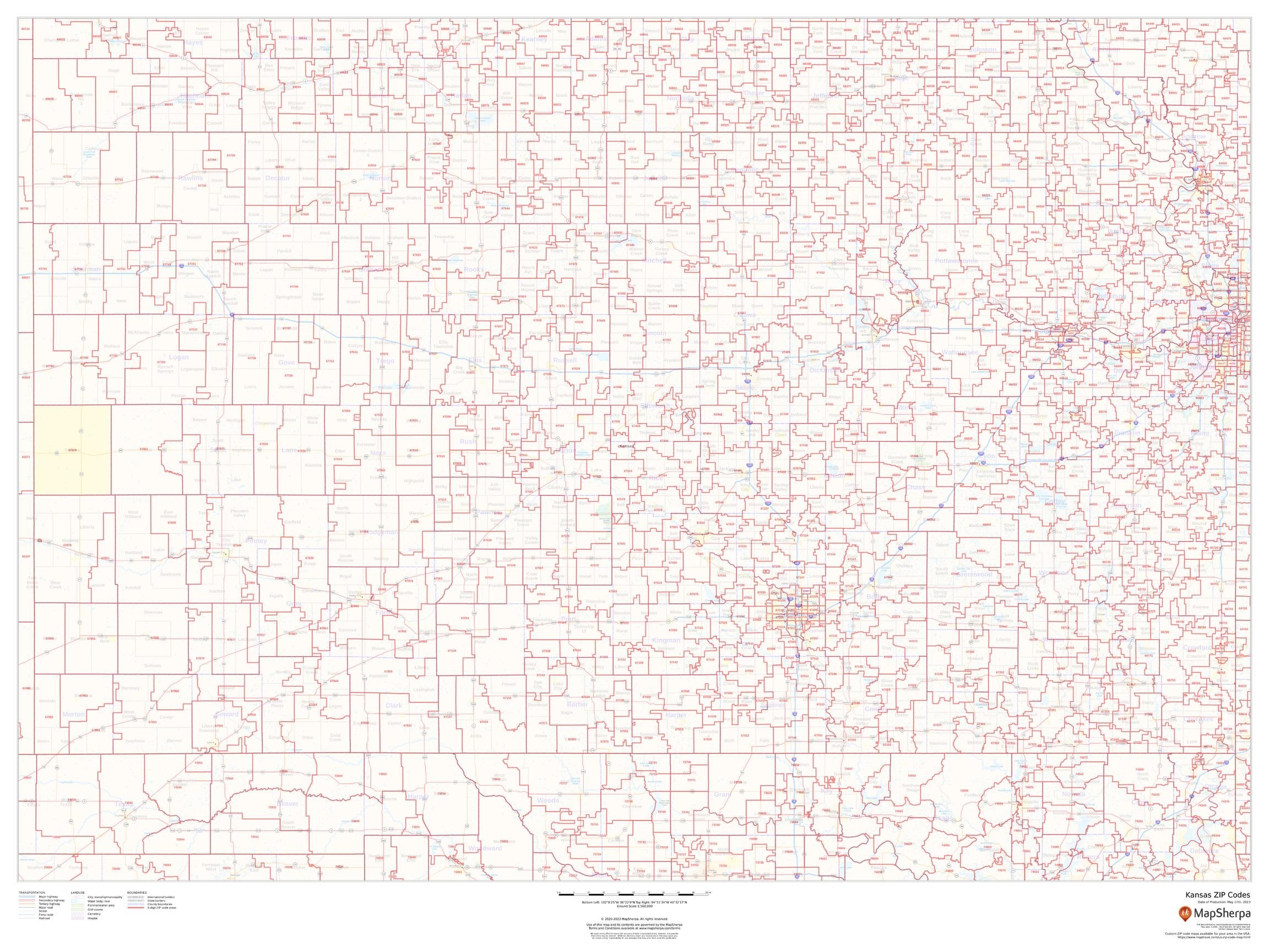Wichita Kansas Zip Code Map Printable
