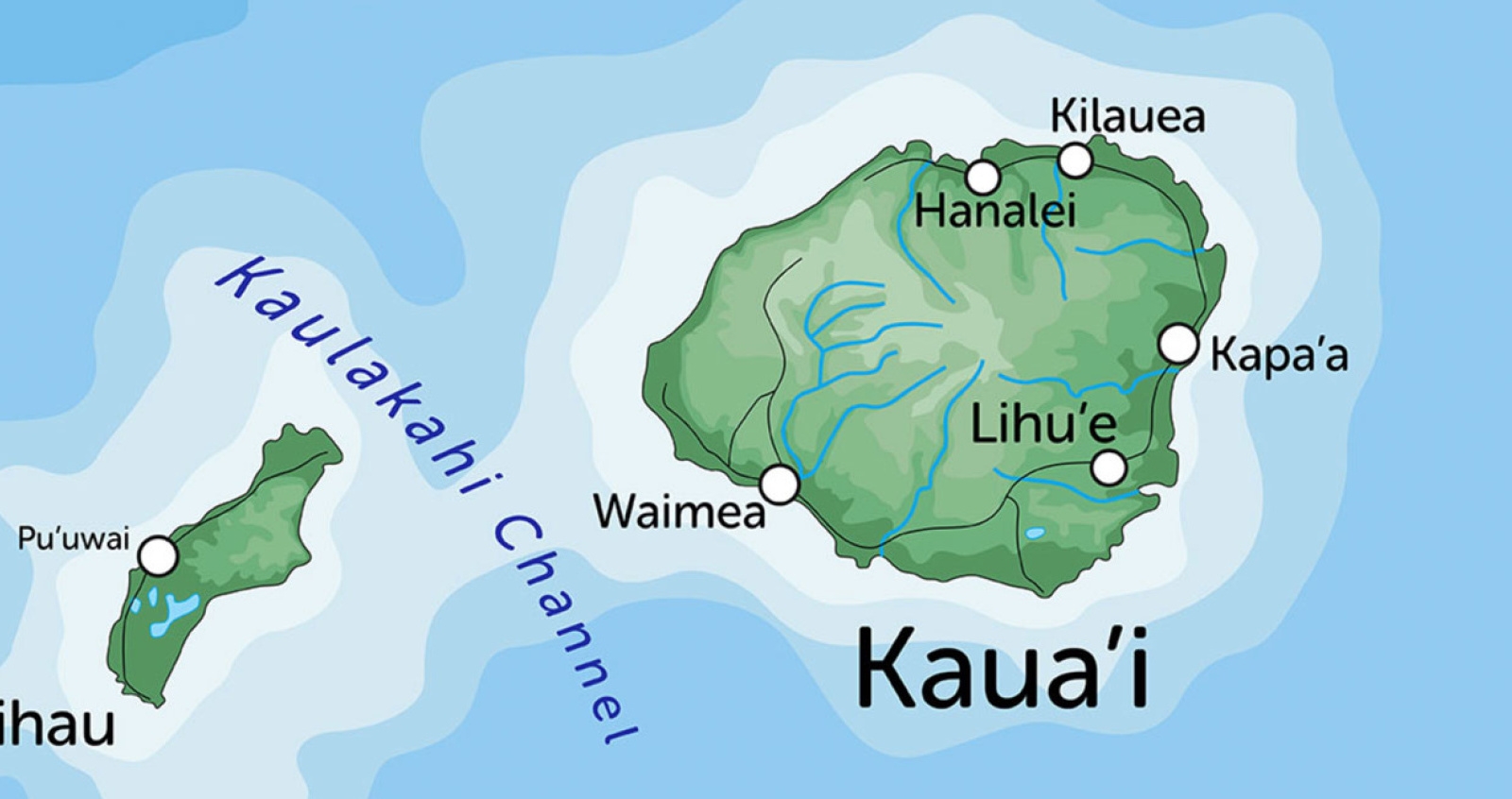 Printable Map Of Kauai Printable Map Of Kauai