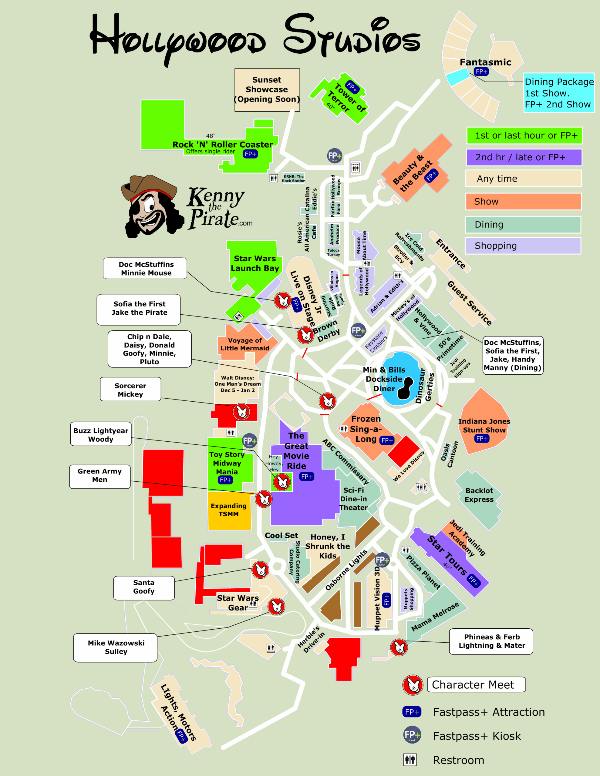 Disney Hollywood Studios Map Printable