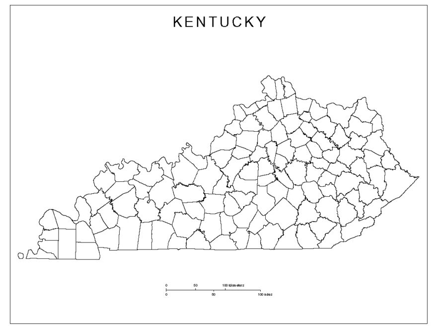 Kentucky Blank Map