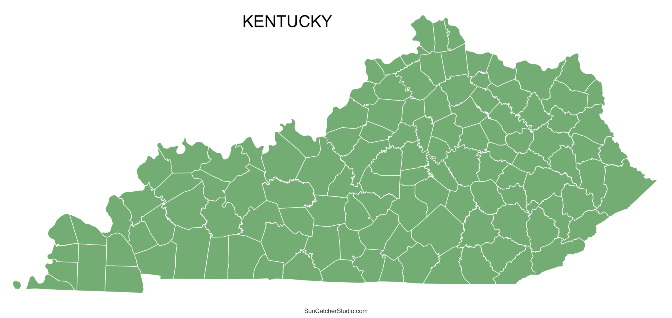 Free Printable Kentucky County Map