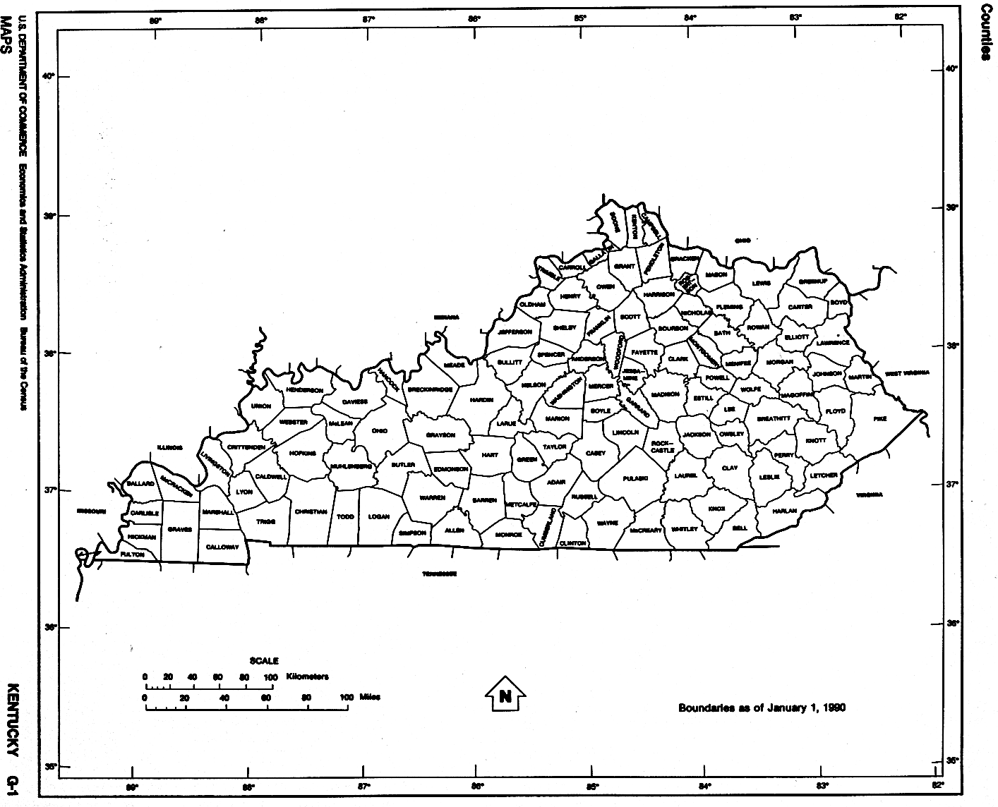 Kentucky Free Map