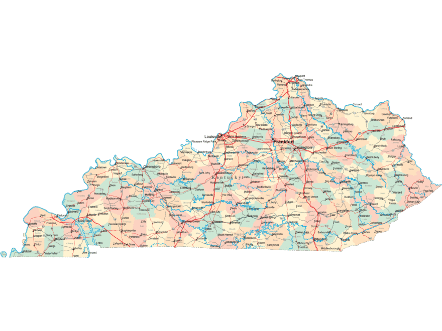 Kentucky Road Map KY Road Map Kentucky Highway Map