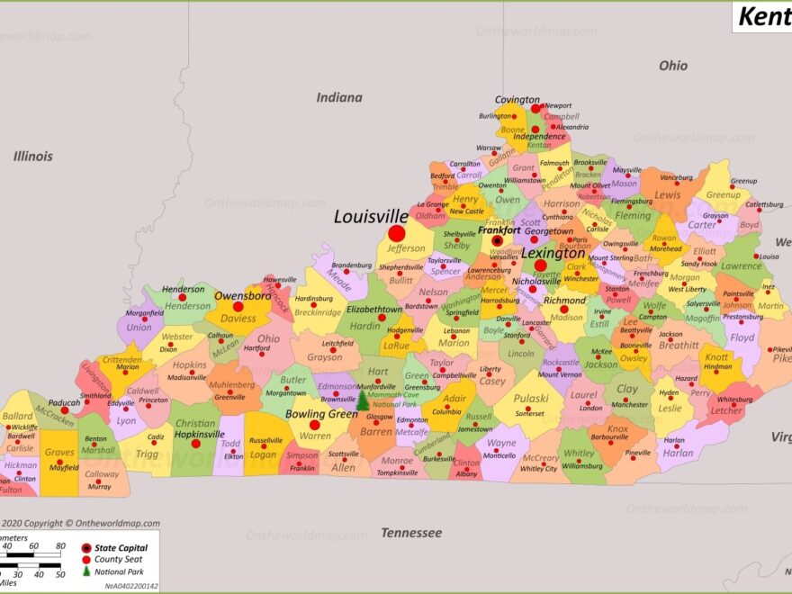 Kentucky State Map USA Maps Of Kentucky KY