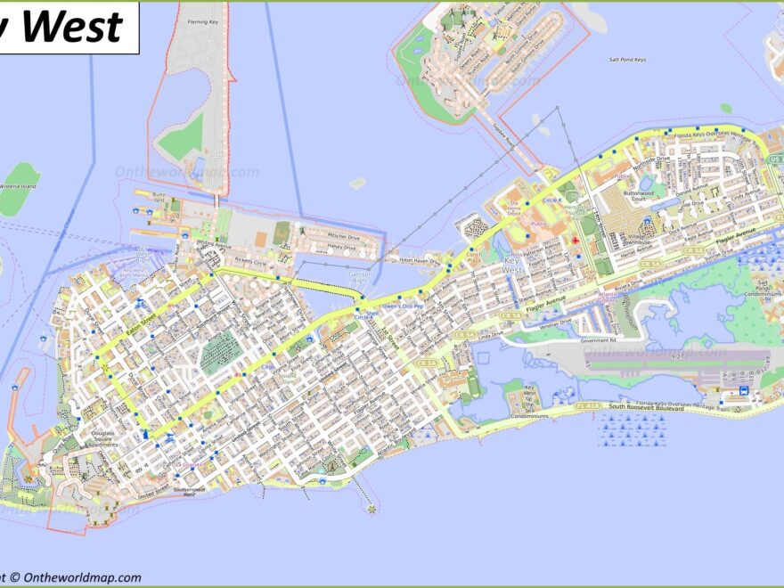 Key West Map Florida U S Discover City Of Key West With Detailed Maps