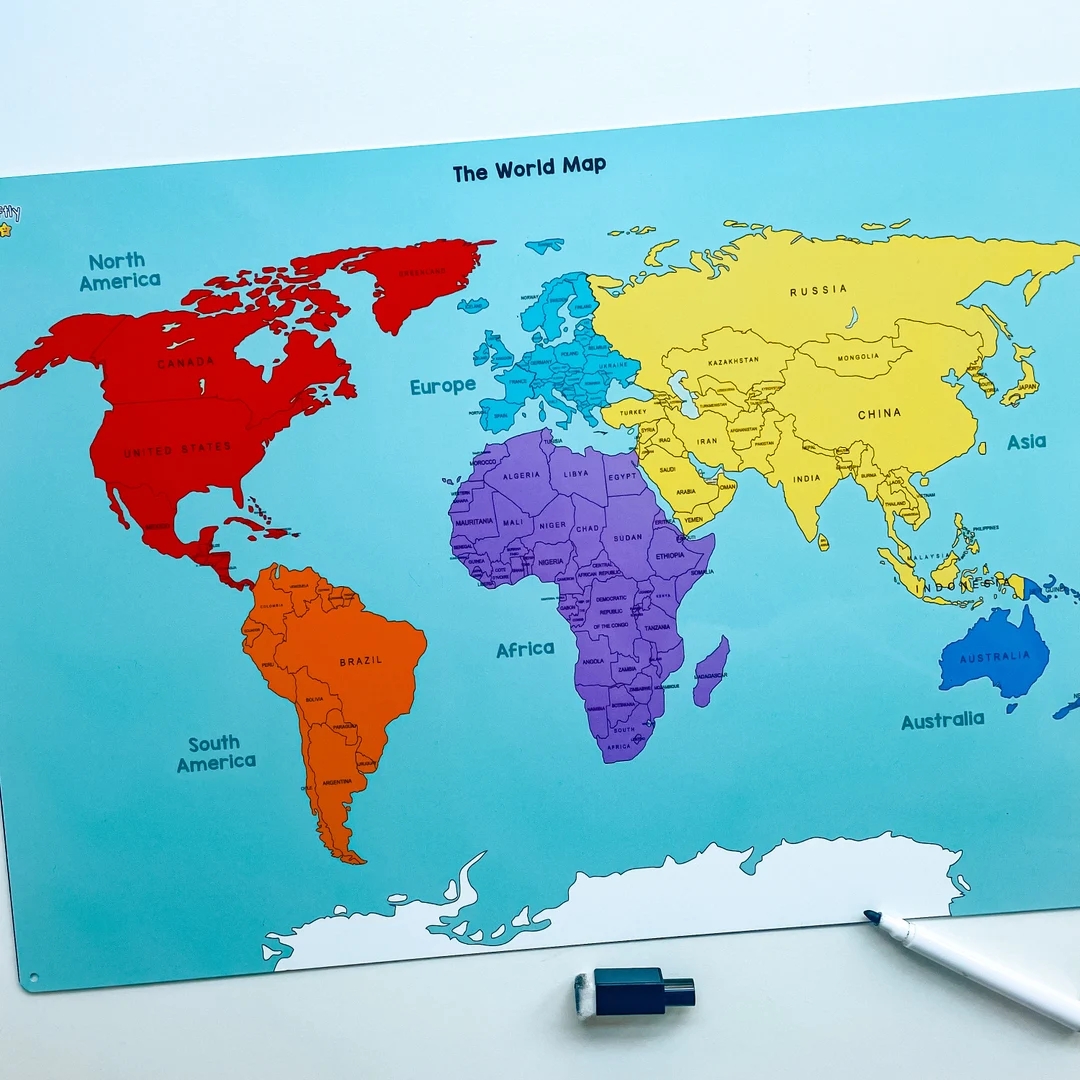 World Map Geography For Kids Printable