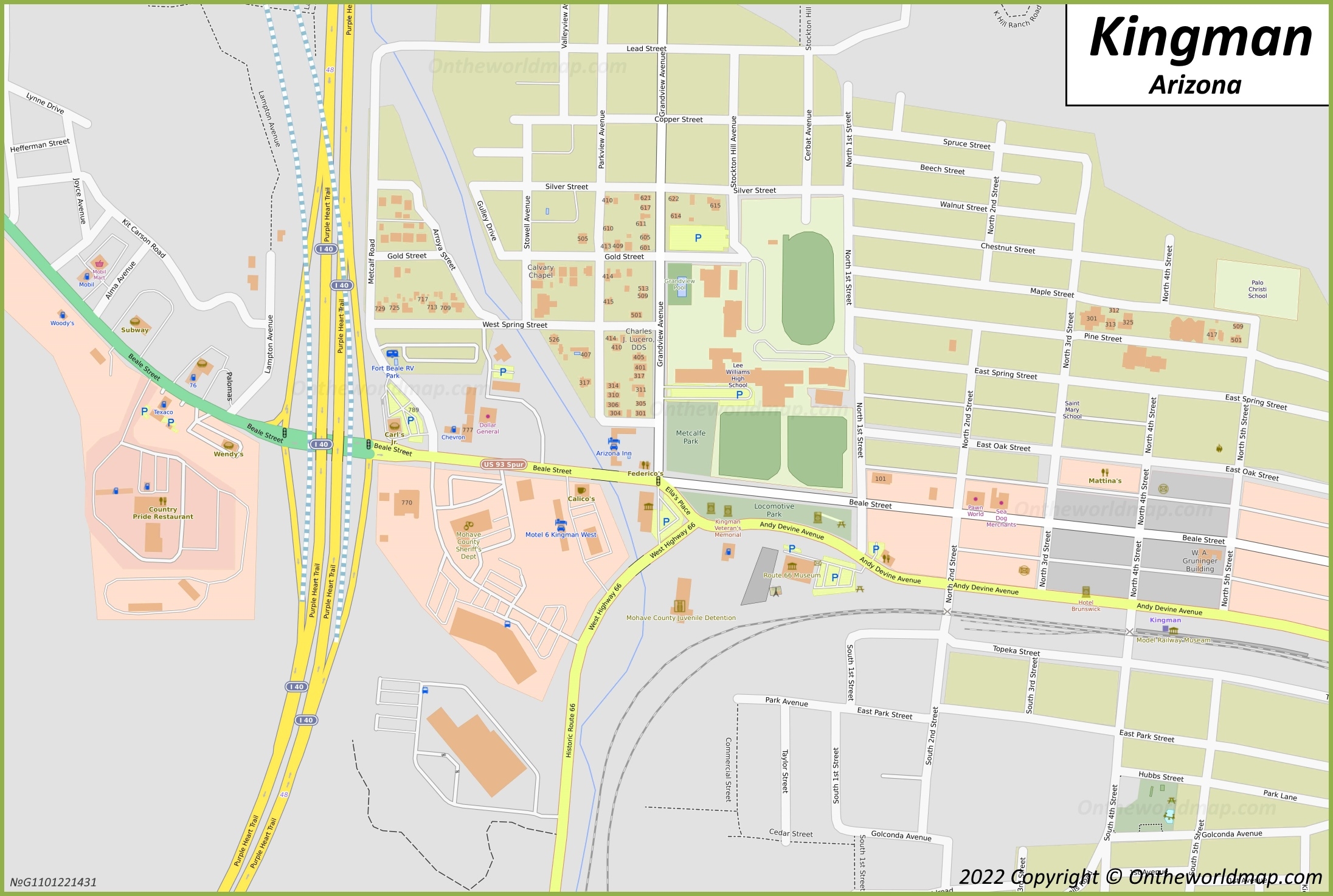 Kingman Map Arizona U S Discover Kingman With Detailed Maps