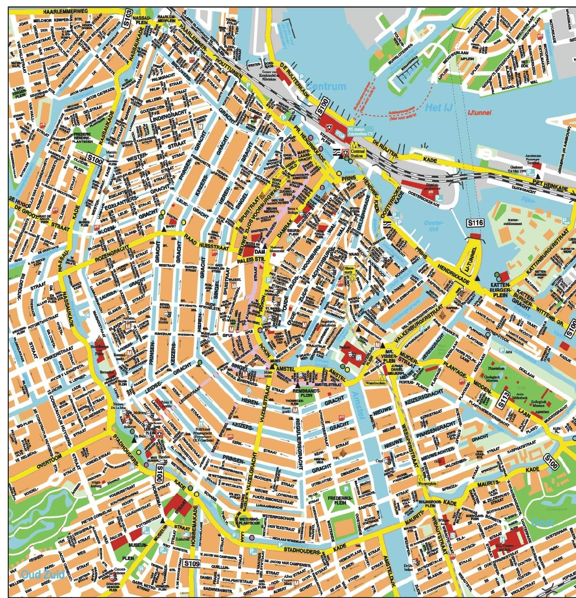 Large Amsterdam Maps For Free Download And Print High Resolution And Detailed Maps