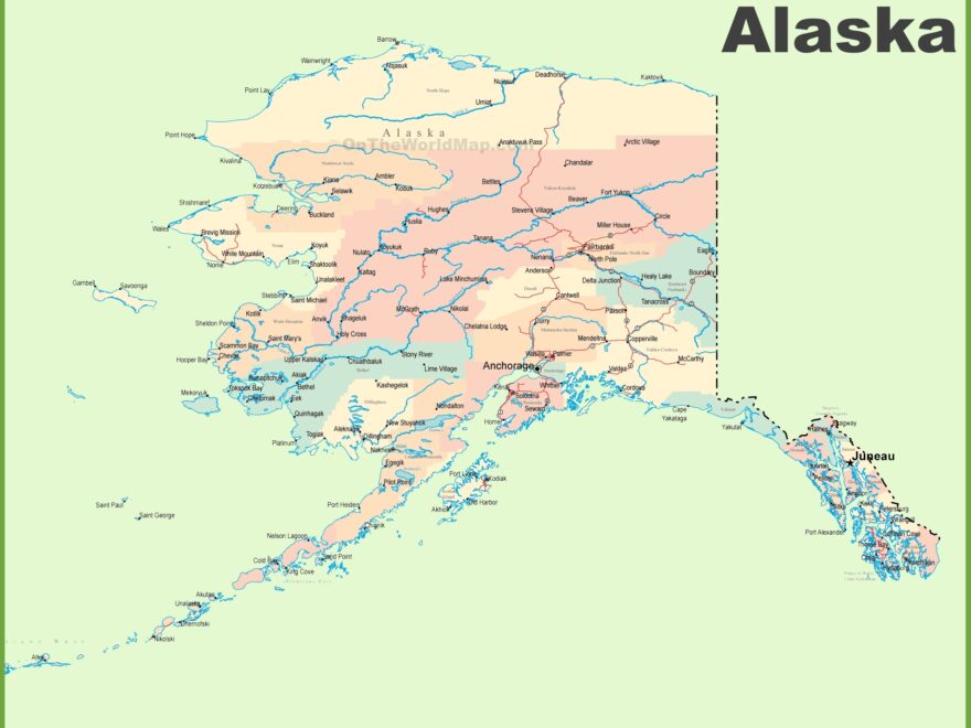 Large Detailed Map Of Alaska Ontheworldmap