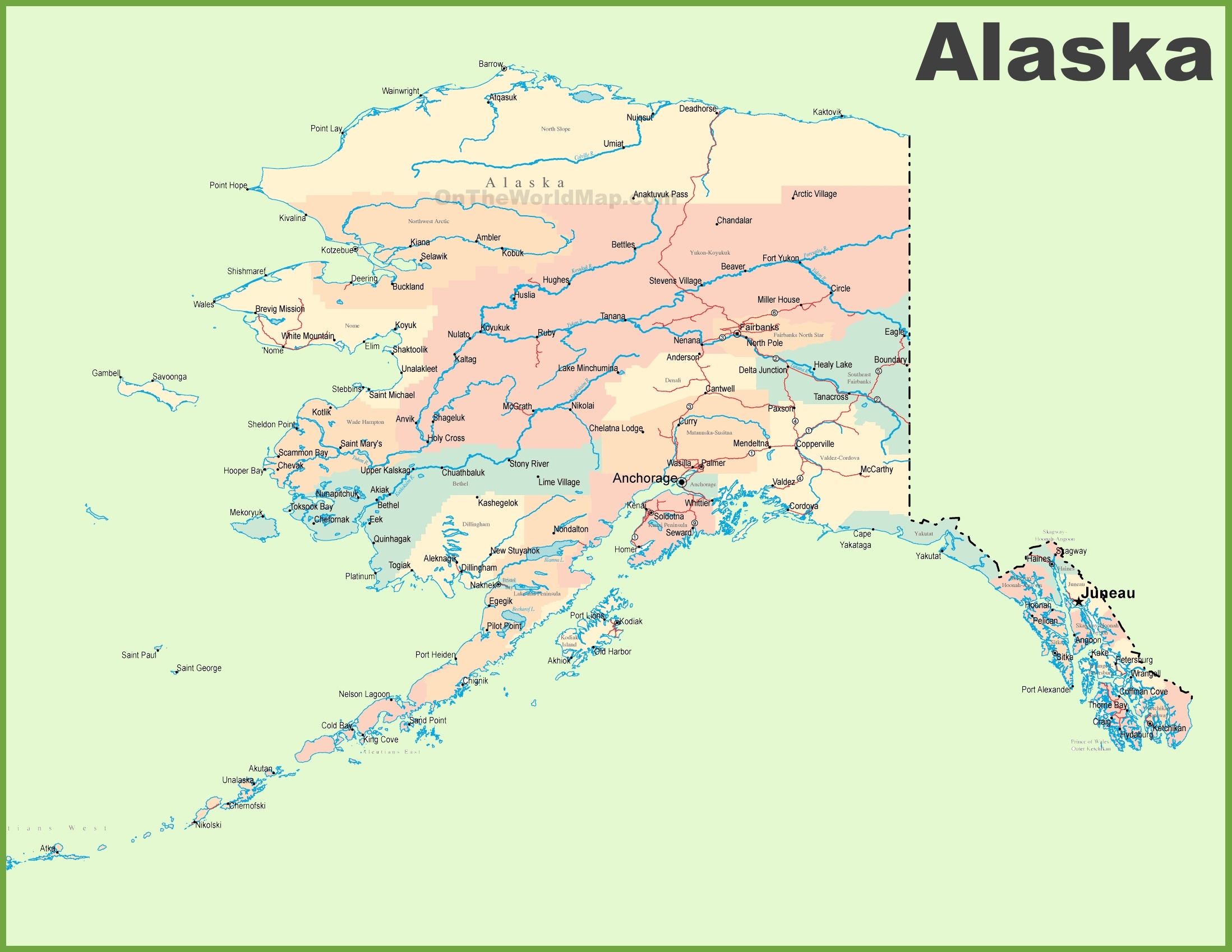 Large Detailed Map Of Alaska Ontheworldmap