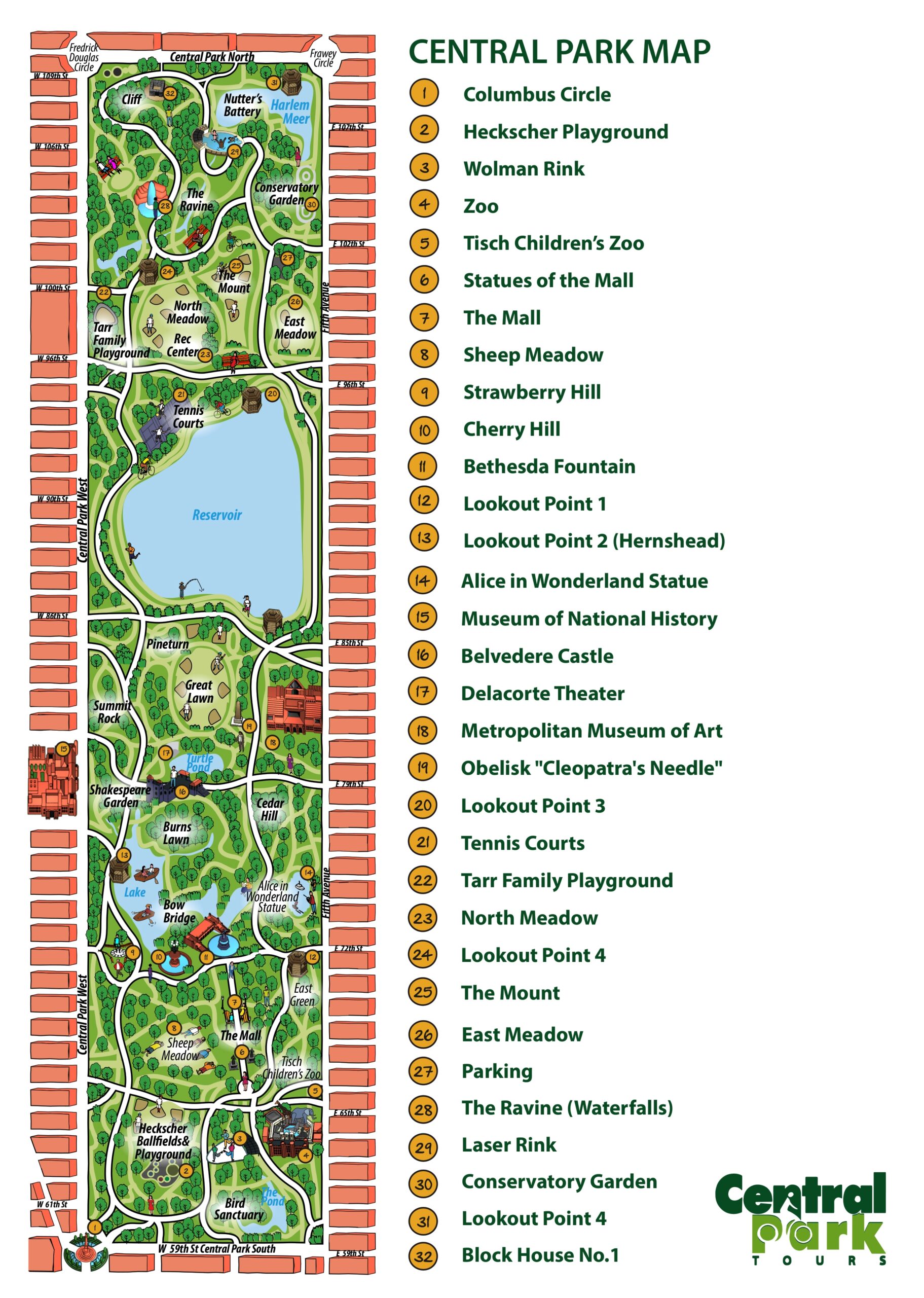 Central Park Map Printable