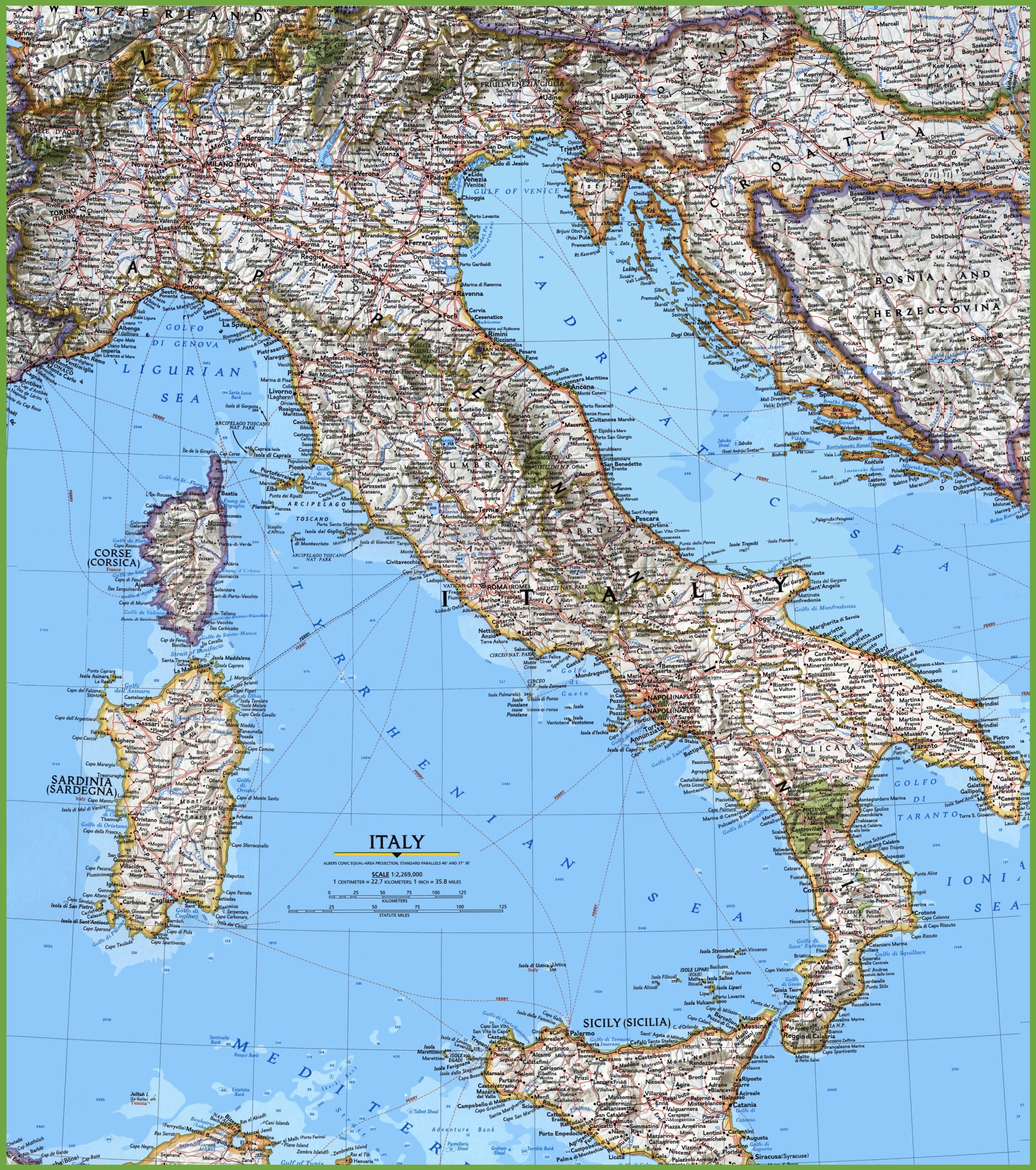 Large Detailed Map Of Italy With Cities And Towns Ontheworldmap