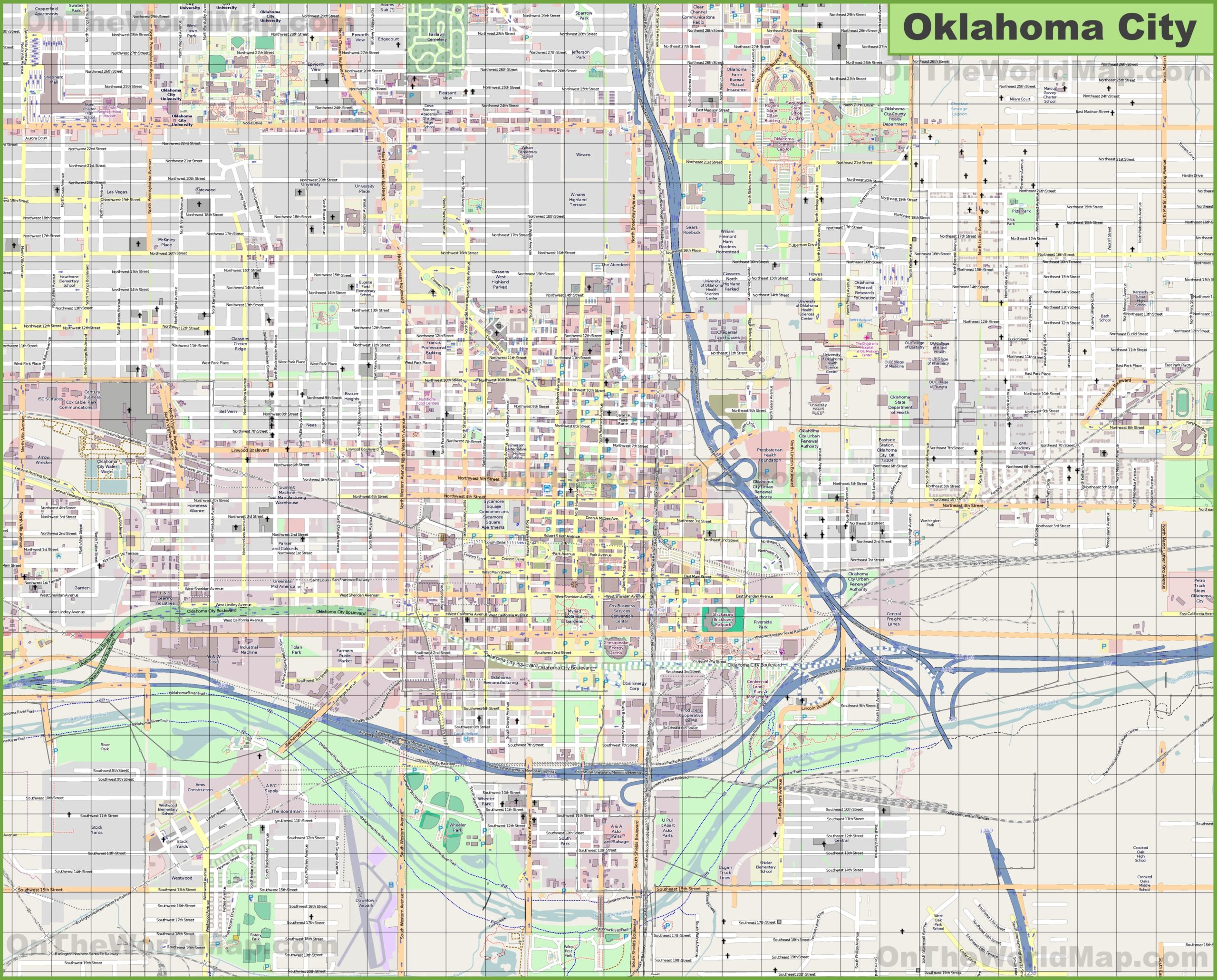 Printable Map Of Okc
