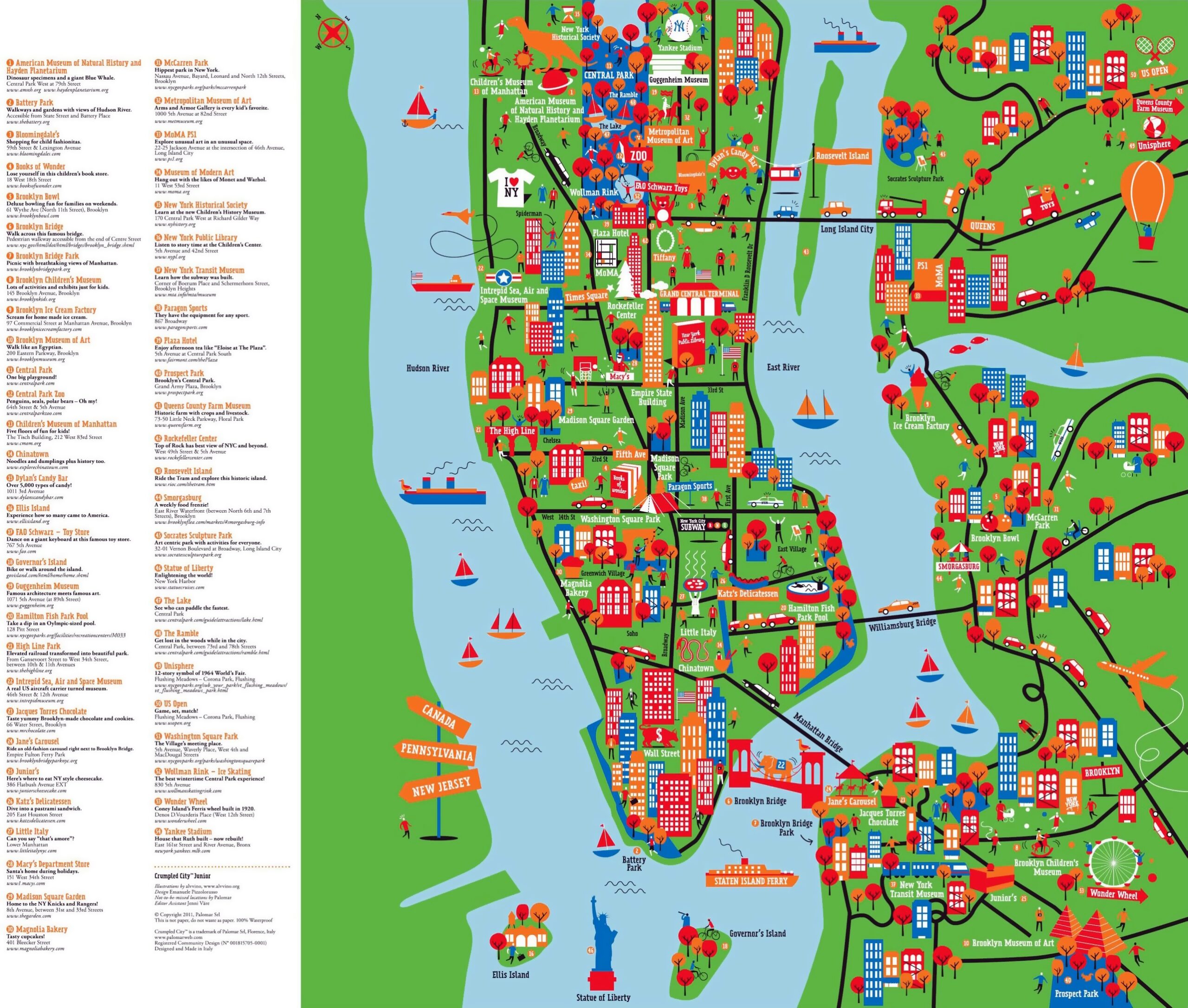 Large Detailed New York Tourist Attractions Map New York USA Worksheets Library
