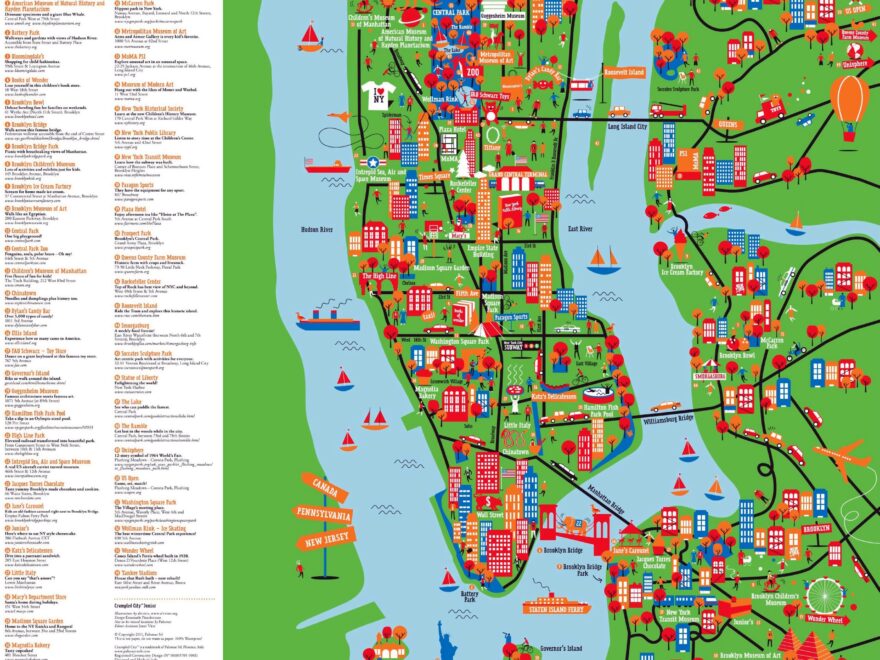 Large Detailed New York Tourist Attractions Map New York USA Worksheets Library