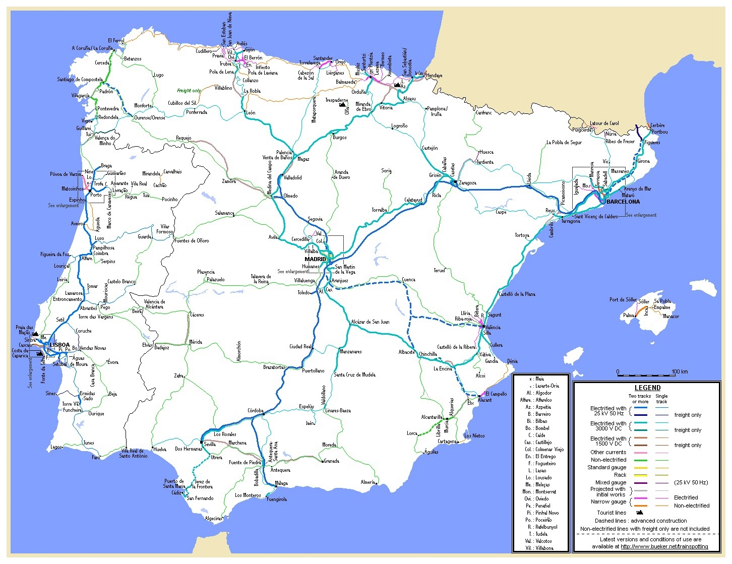 Driving Printable Map Of Spain And Portugal