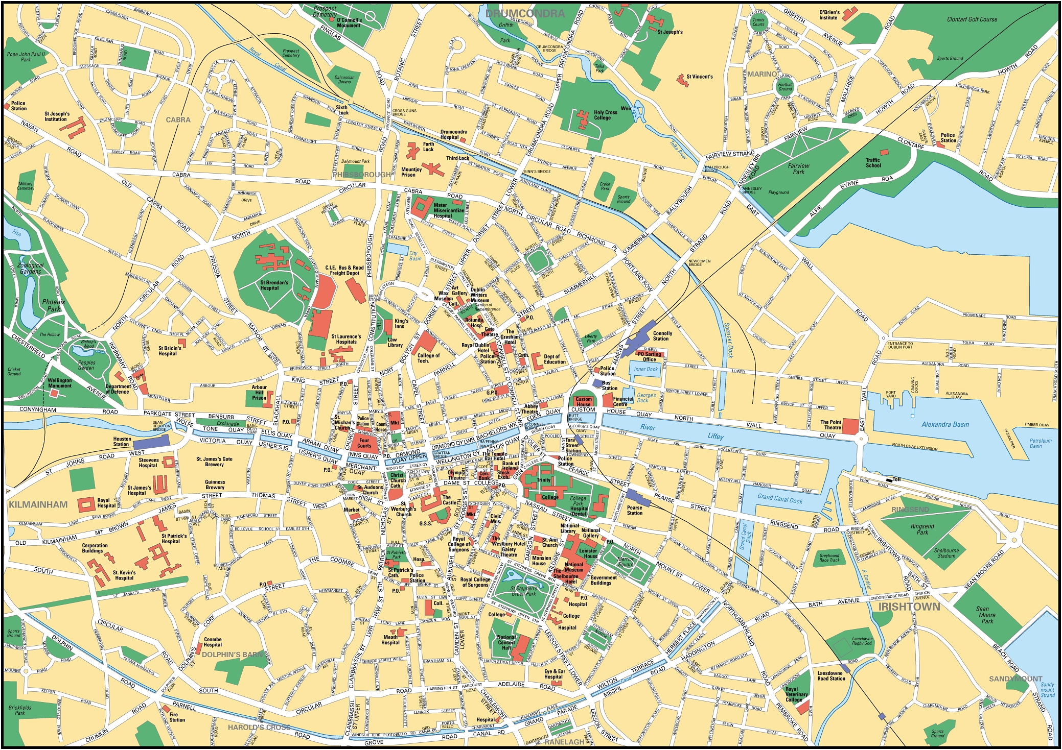 Dublin City Map Printable