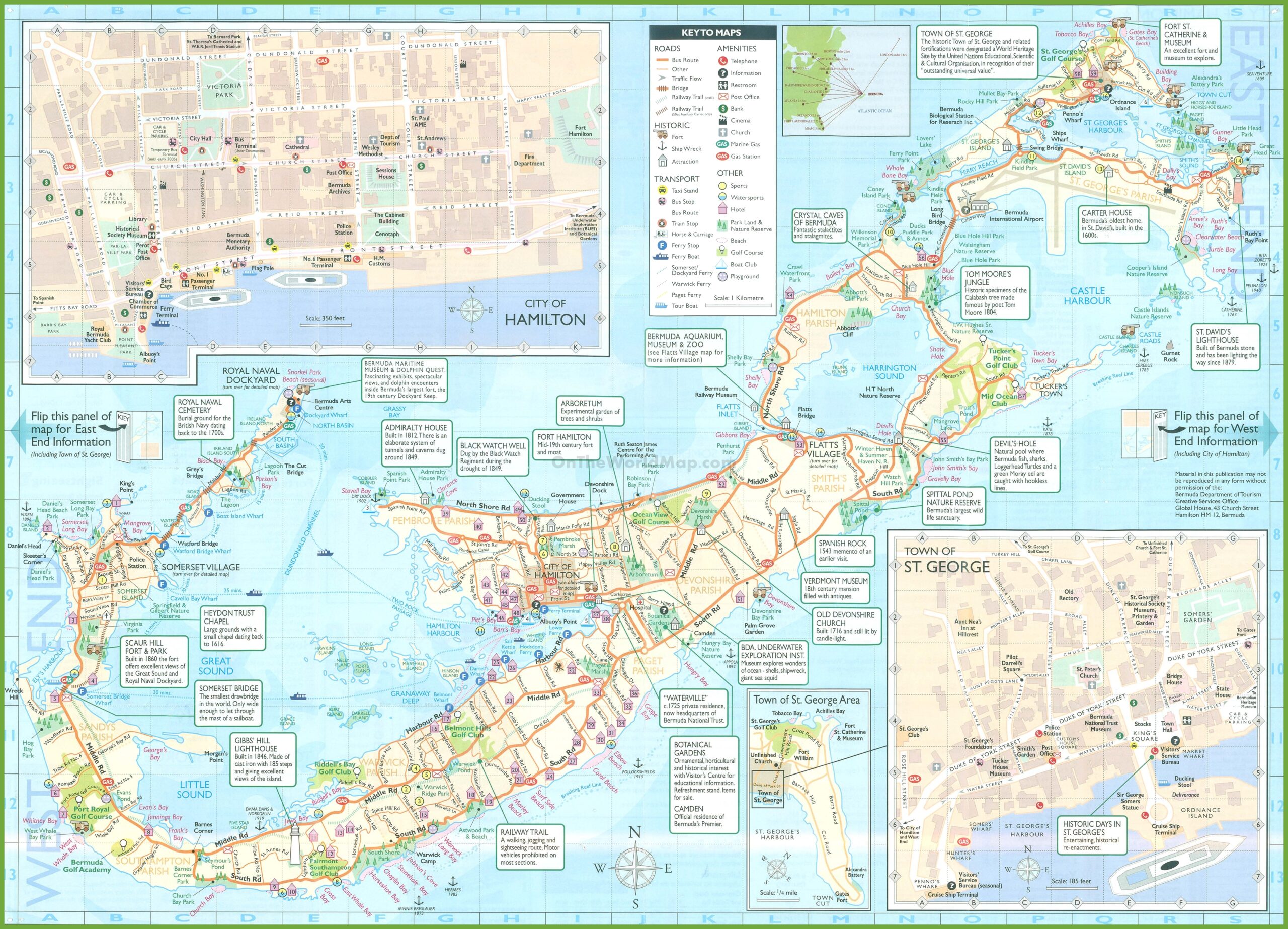 Printable Map Of Bermuda Beaches