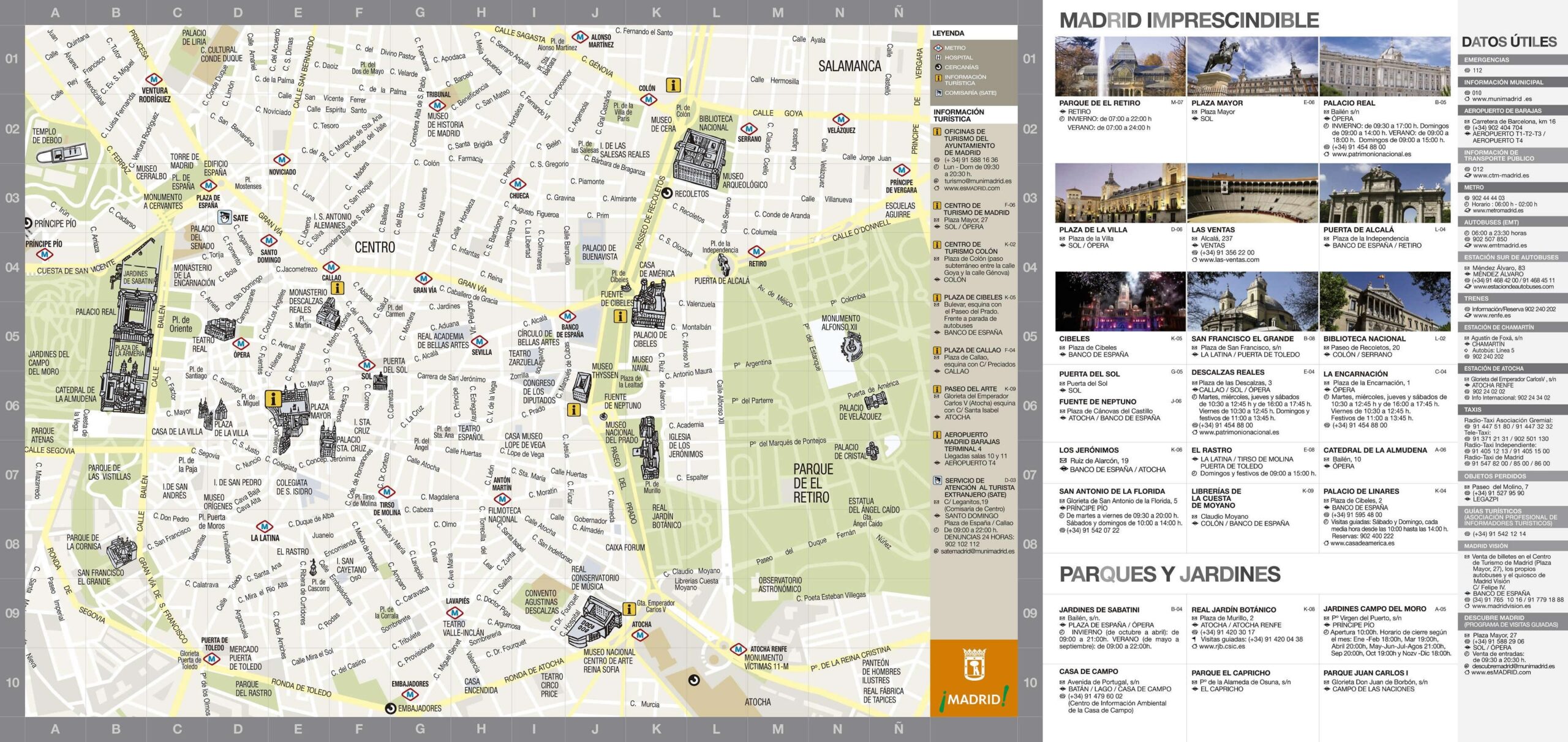 Madrid Tourist Map Printable