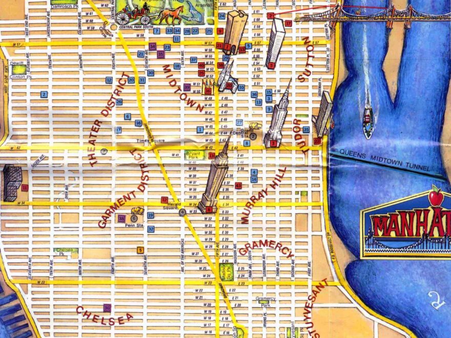 Large Detailed Tourist Map Of Manhattan New York New York State USA Maps Of The USA Maps Collection Of The United States Of America