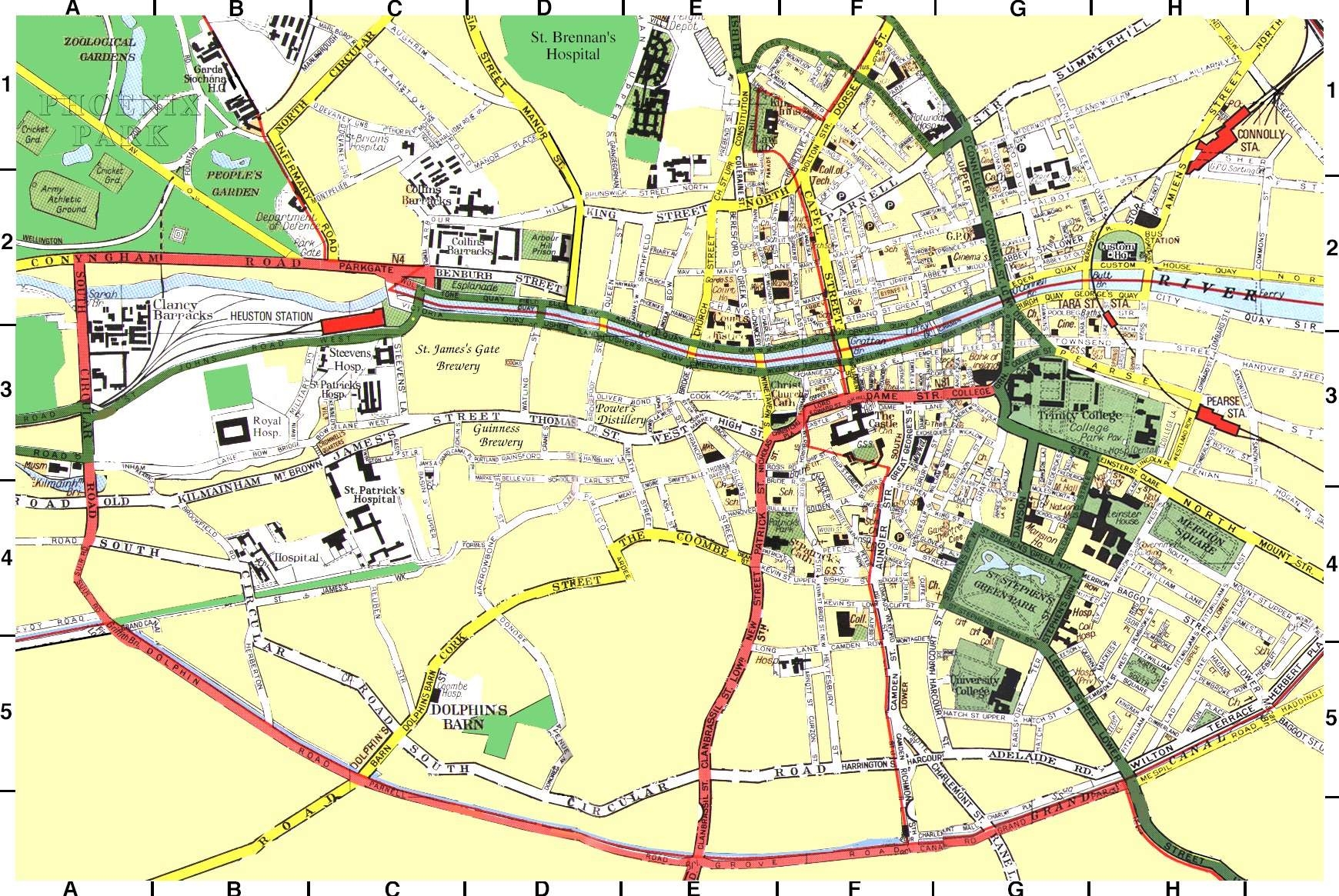 Dublin Street Map Printable