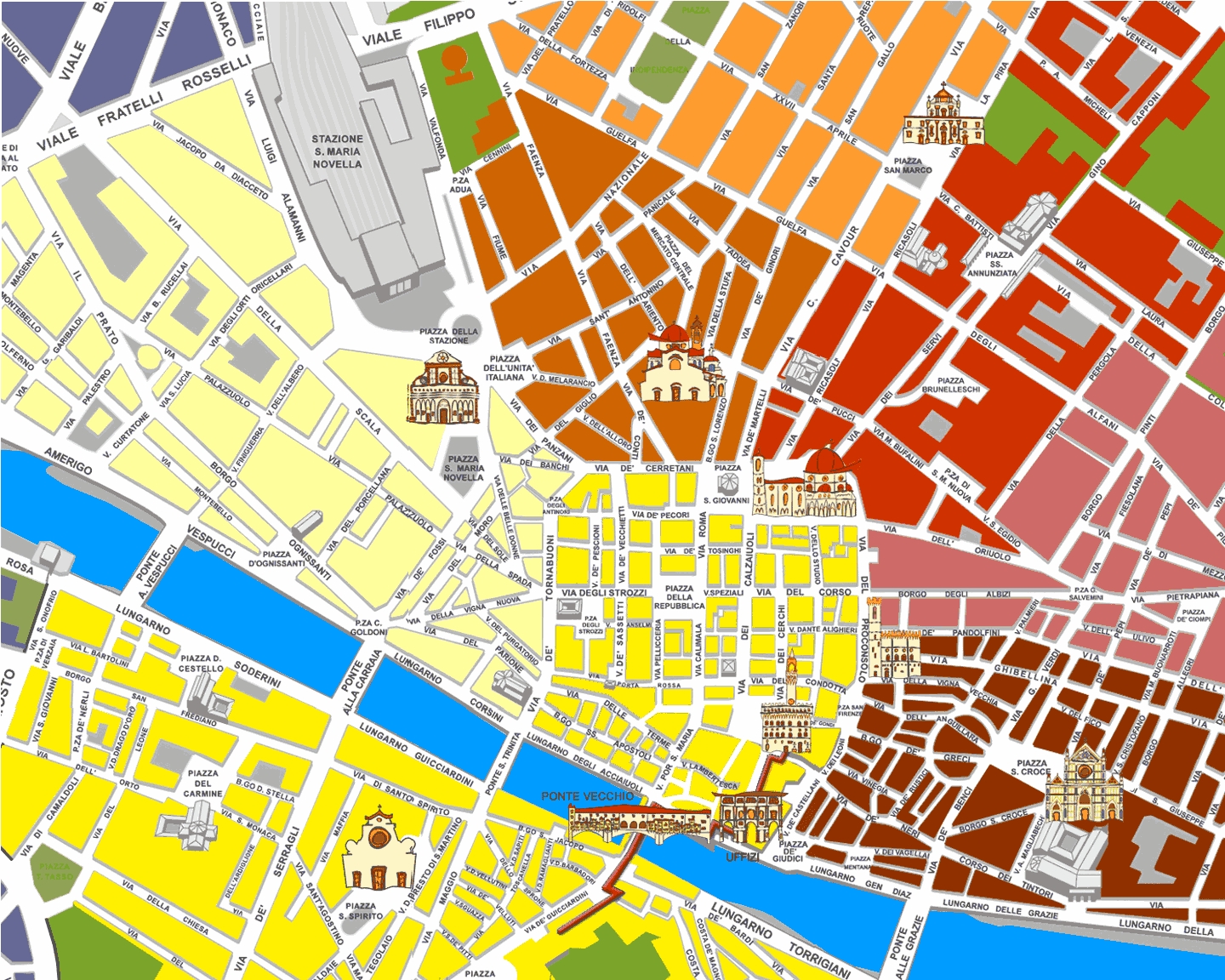 Large Florence Maps For Free Download And Print High Resolution And Detailed Maps