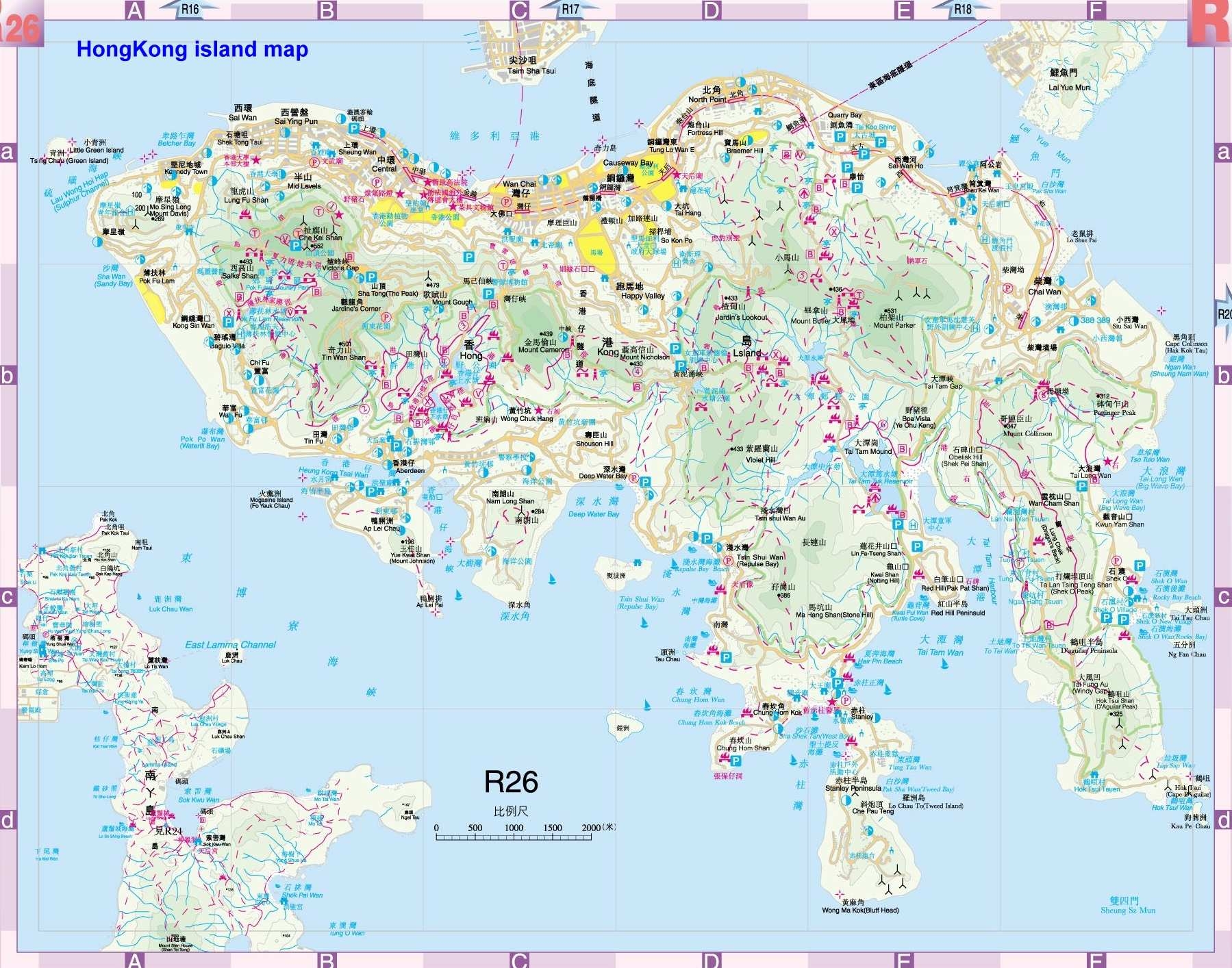 Hong Kong Map Printable