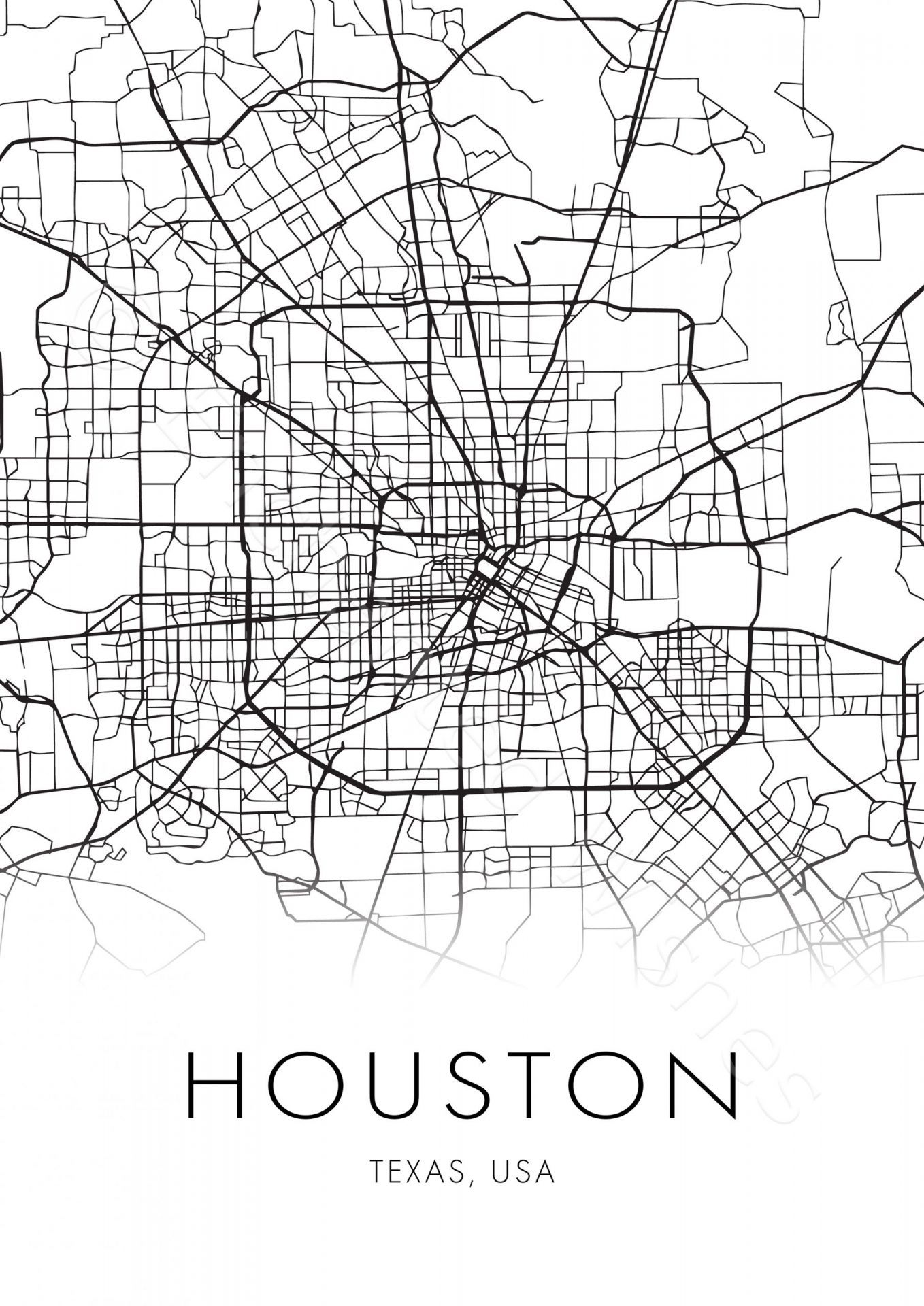 Printable Houston Street Map Printable Houston Street Map