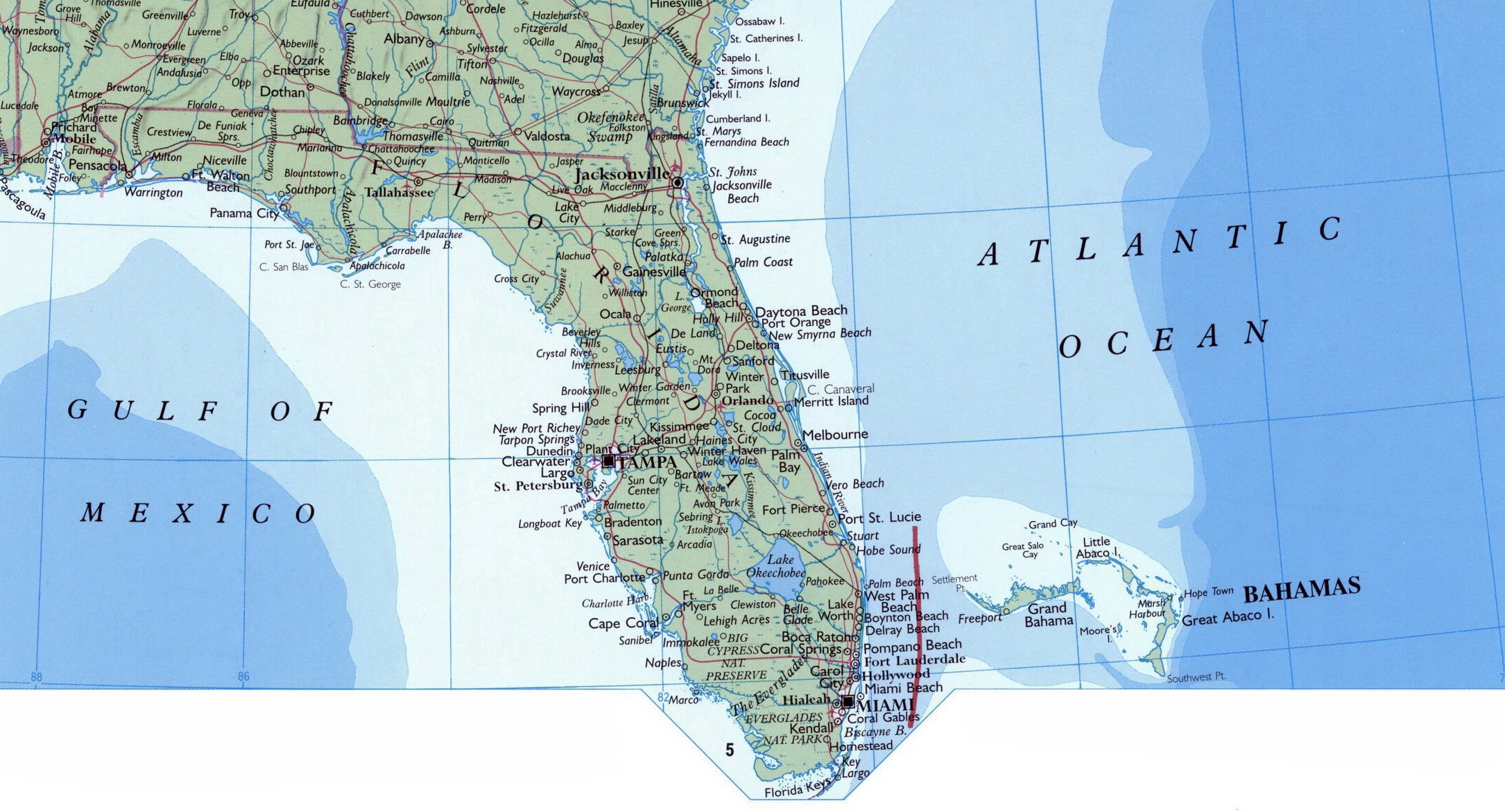 Printable Map Of Fl