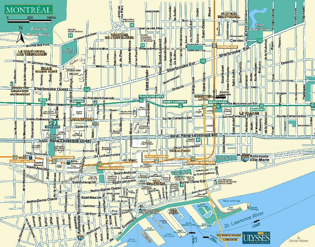 Printable Map Of Montreal