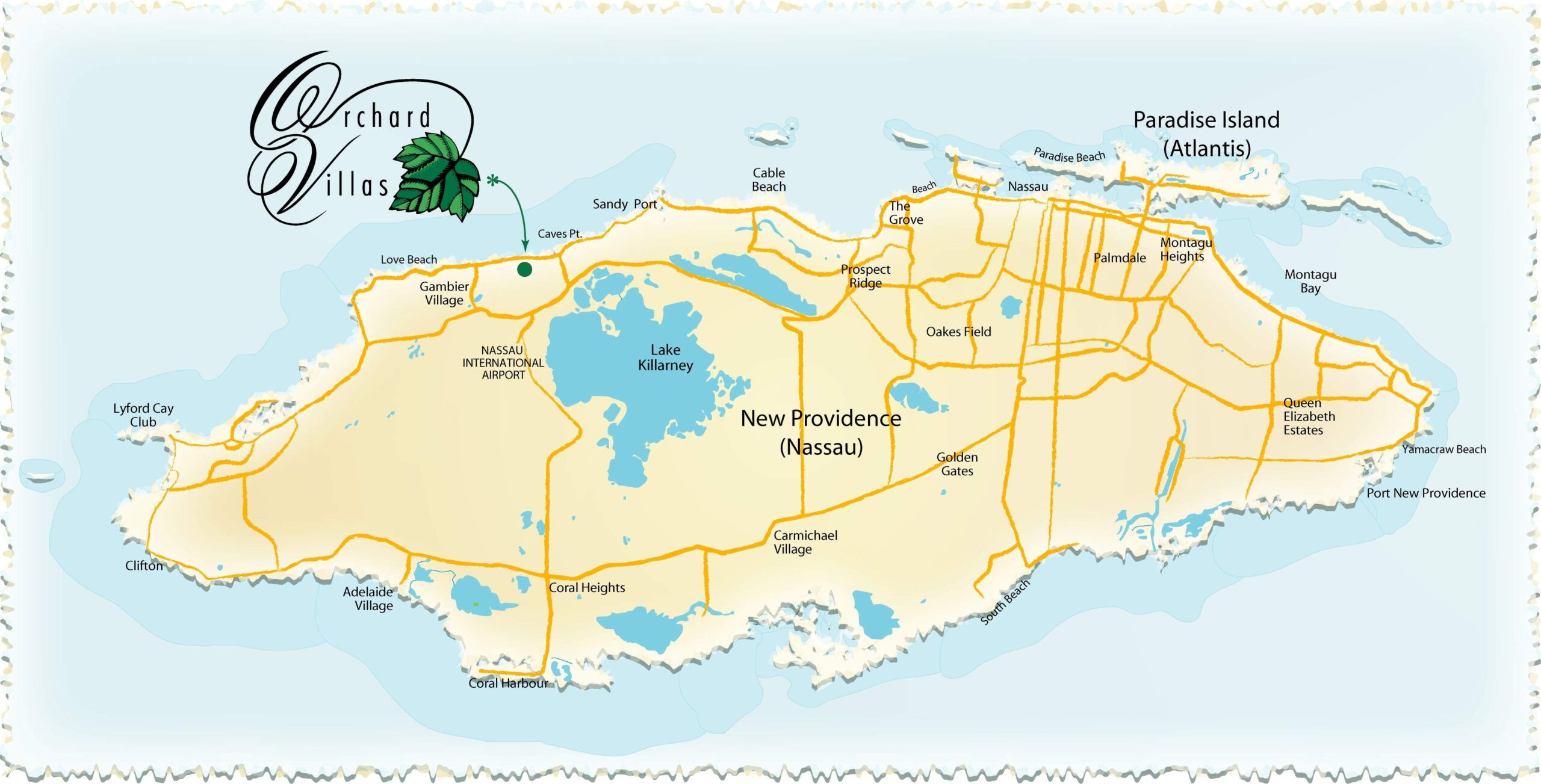 Printable Walking Map Nassau Bahamas