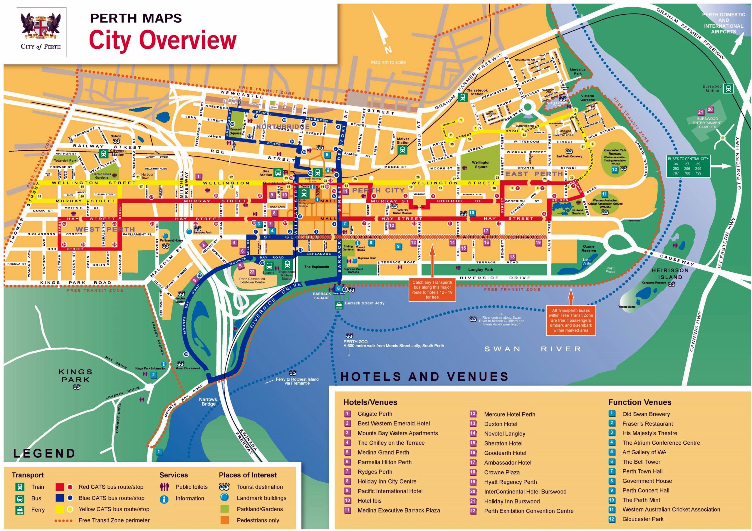 West Perth Printable Map