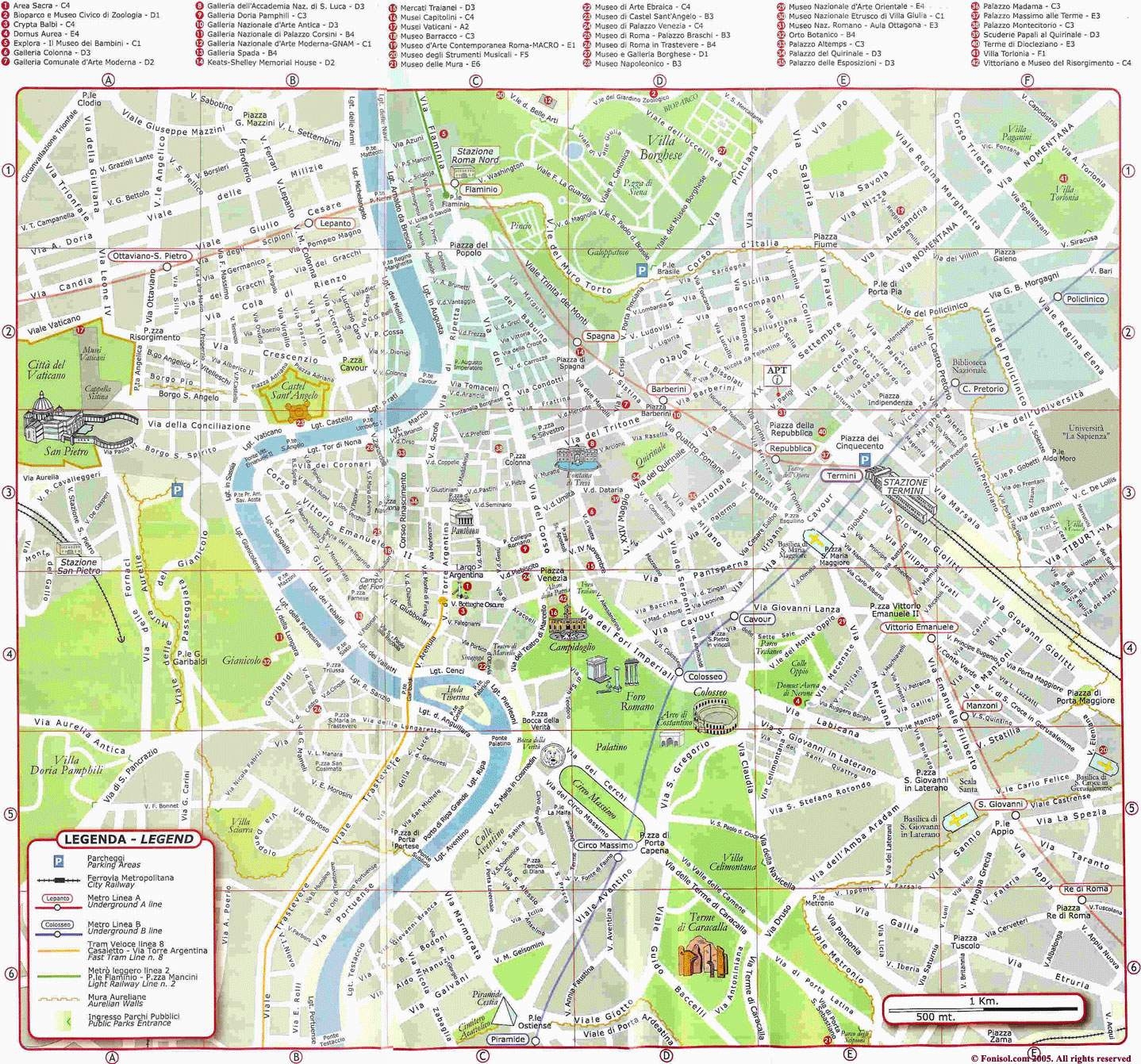 Large Rome Maps For Free Download And Print High Resolution And Detailed Maps