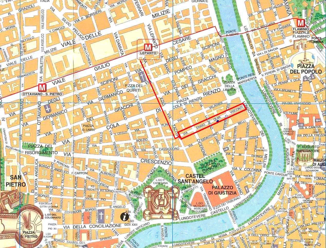 Printable Street Map Of Rome