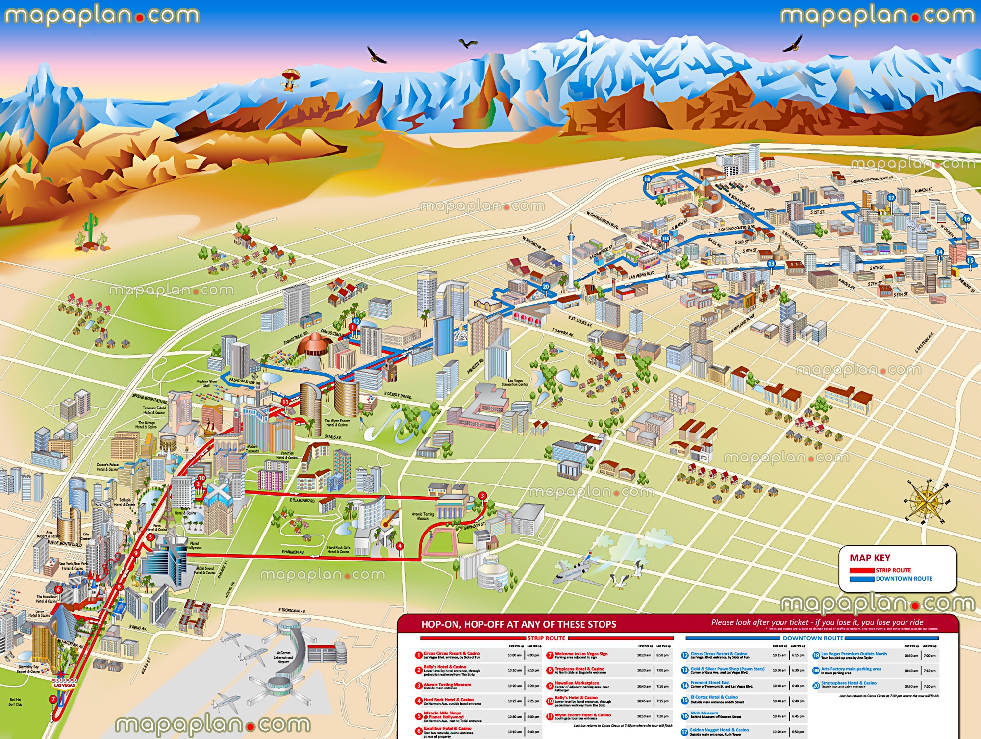 Printable Map Of Vegas Strip