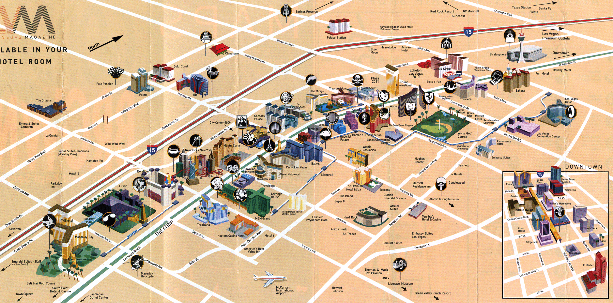 Las Vegas Map For Tourist TravelsFinders Com 