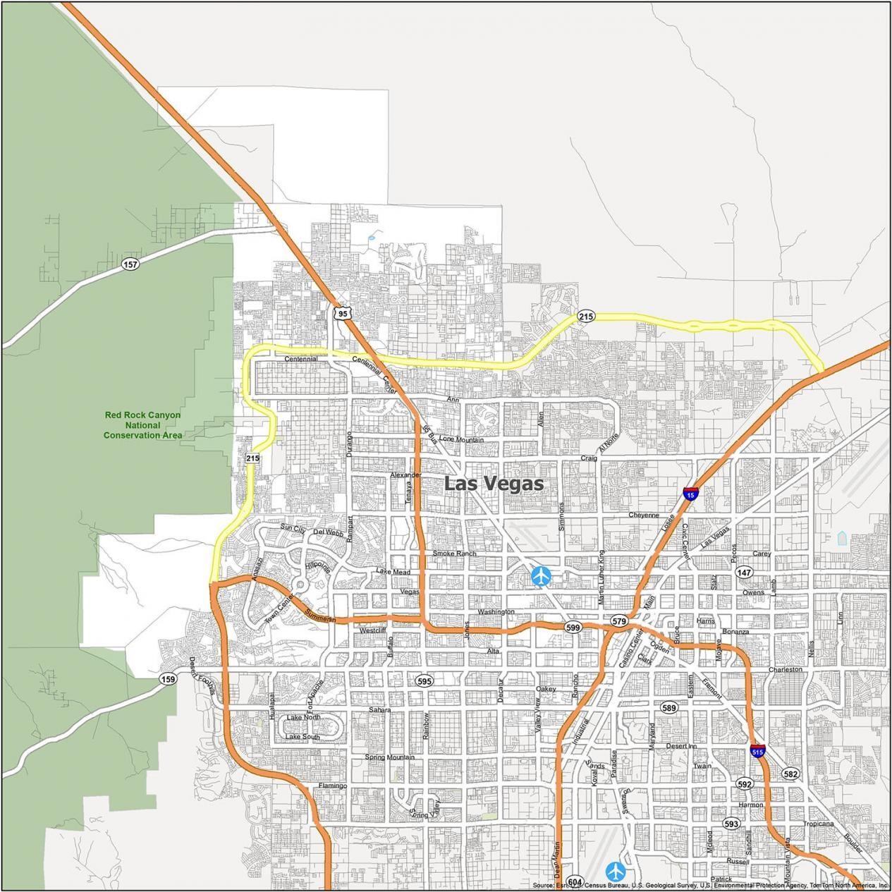 Las Vegas Area Maps Printable