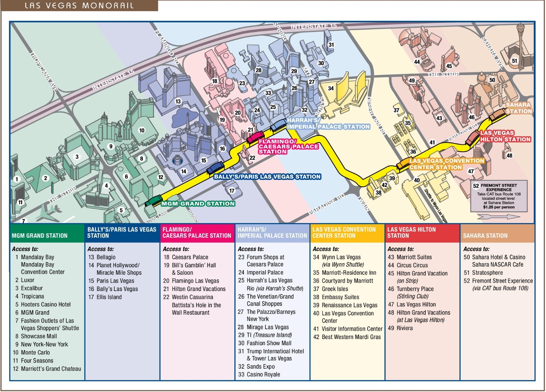 Las Vegas Monorail Map Ontheworldmap
