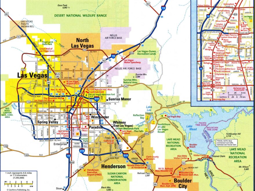 Las Vegas NV City Map Free Printable Detailed Map Of Las Vegas City Nevada