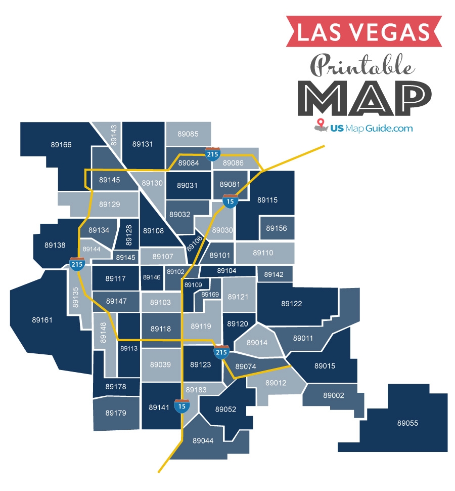 Las Vegas Zip Code Map Printable
