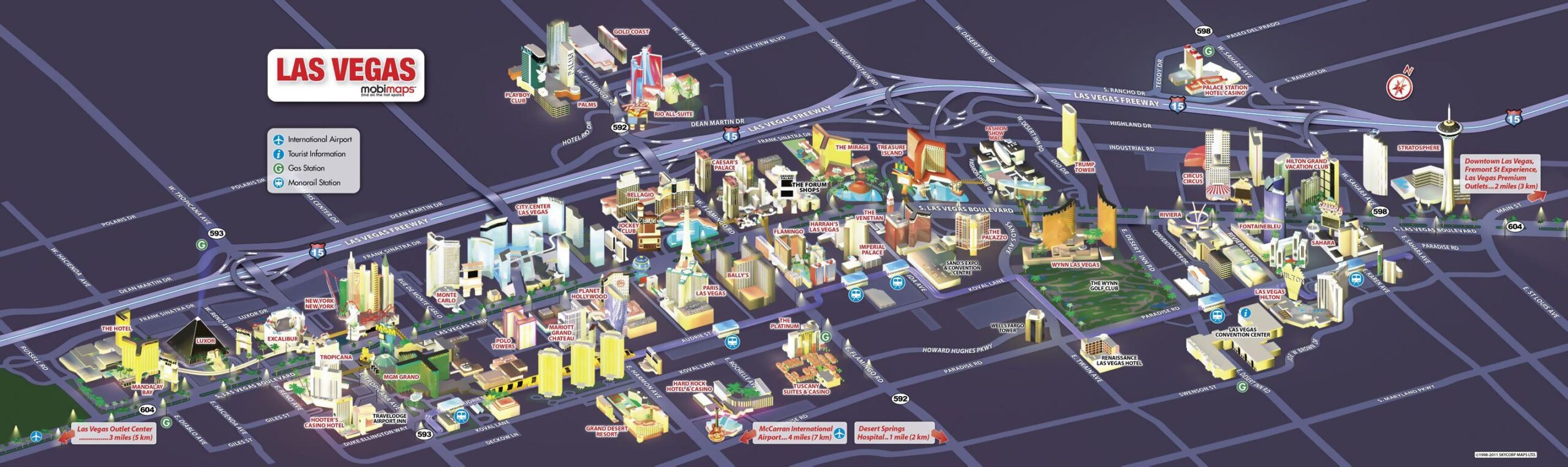 Printable Las Vegas Strip Walking Map