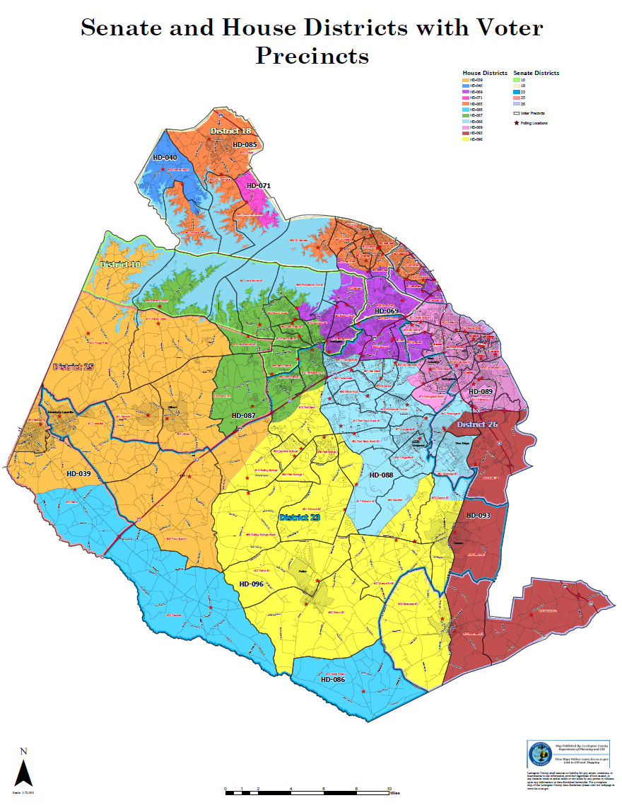 Printable Map Of Lexington Sc