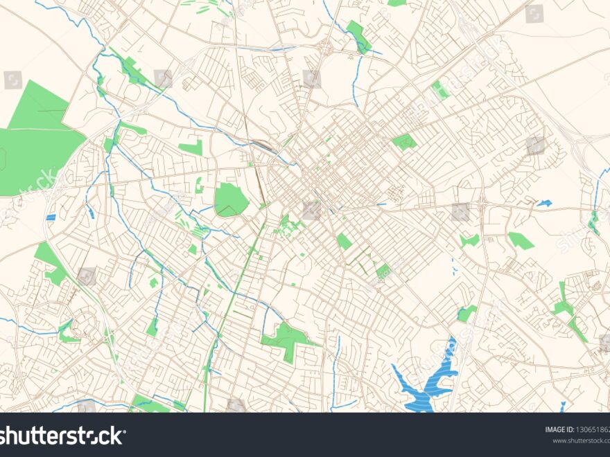 Lexington Kentucky Printable Map Excerpt This Stock Vector Royalty Free 1306518628 Shutterstock