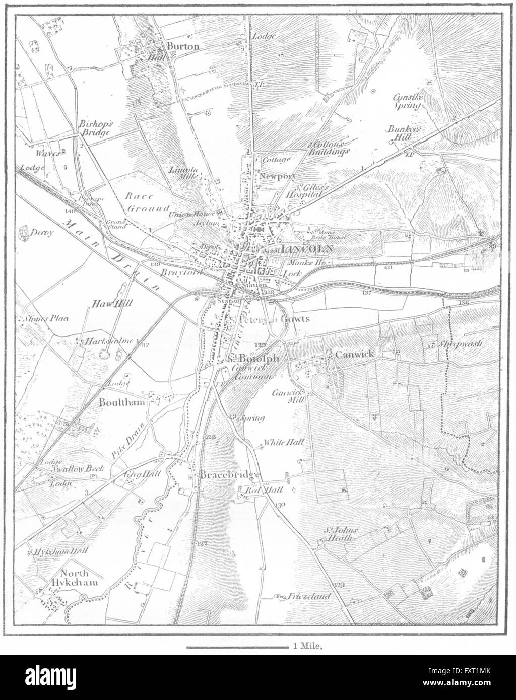 Lincoln Map Hi res Stock Photography And Images Alamy
