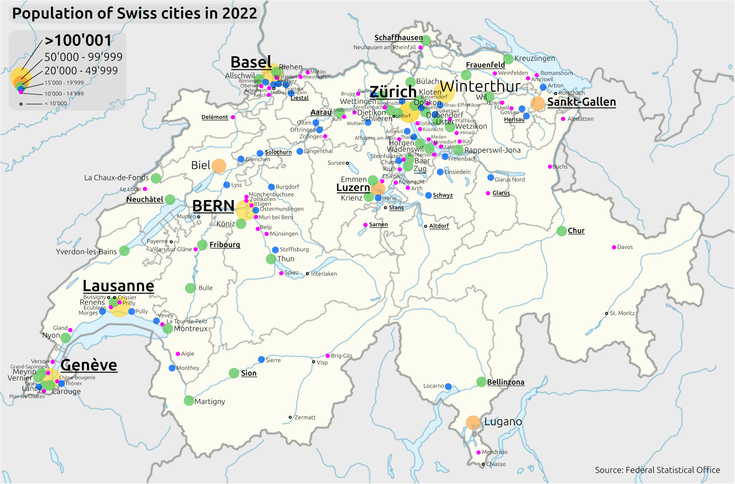 Switzerland Map With Cities Printable