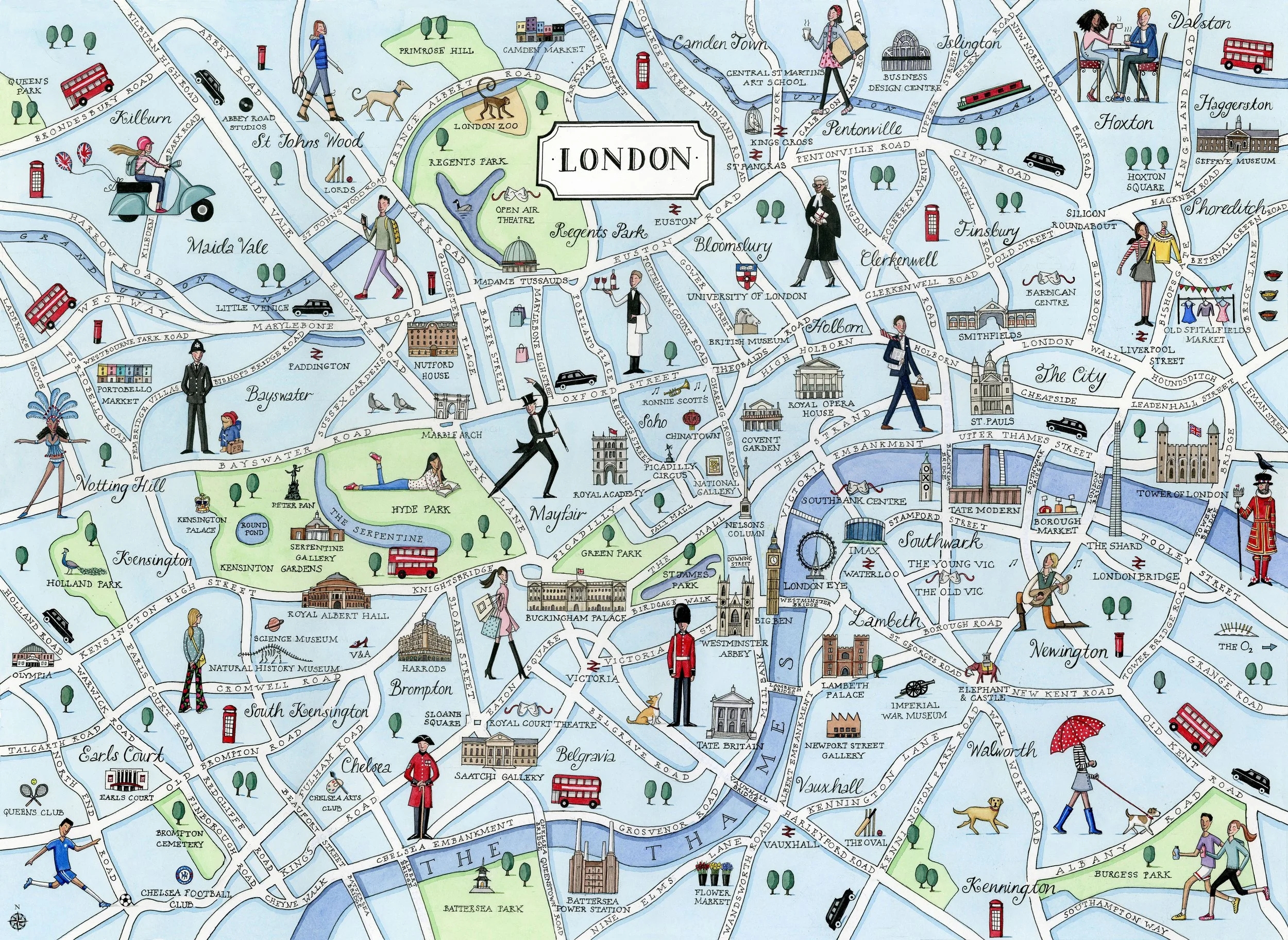 London Map Print Camilla Charnock London Map Print Camilla Charnock